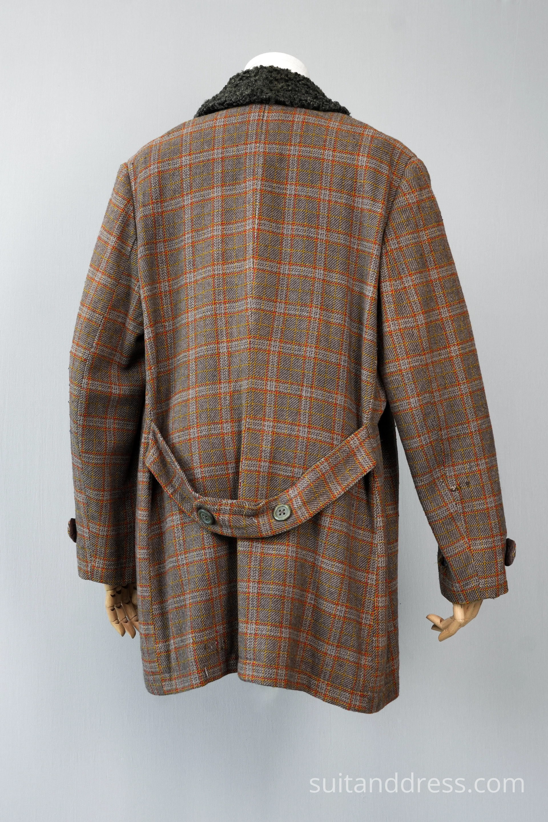 1920s 30s mens plaid wool short coat replica vintage costume rent Riga Latvia