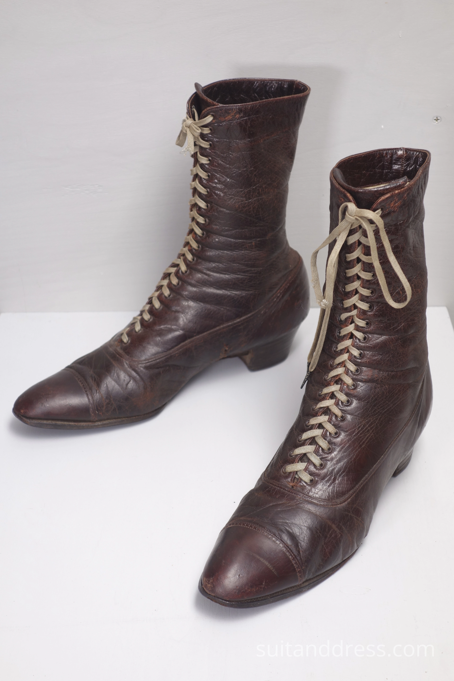 Victorian lace up leather boots for rent 