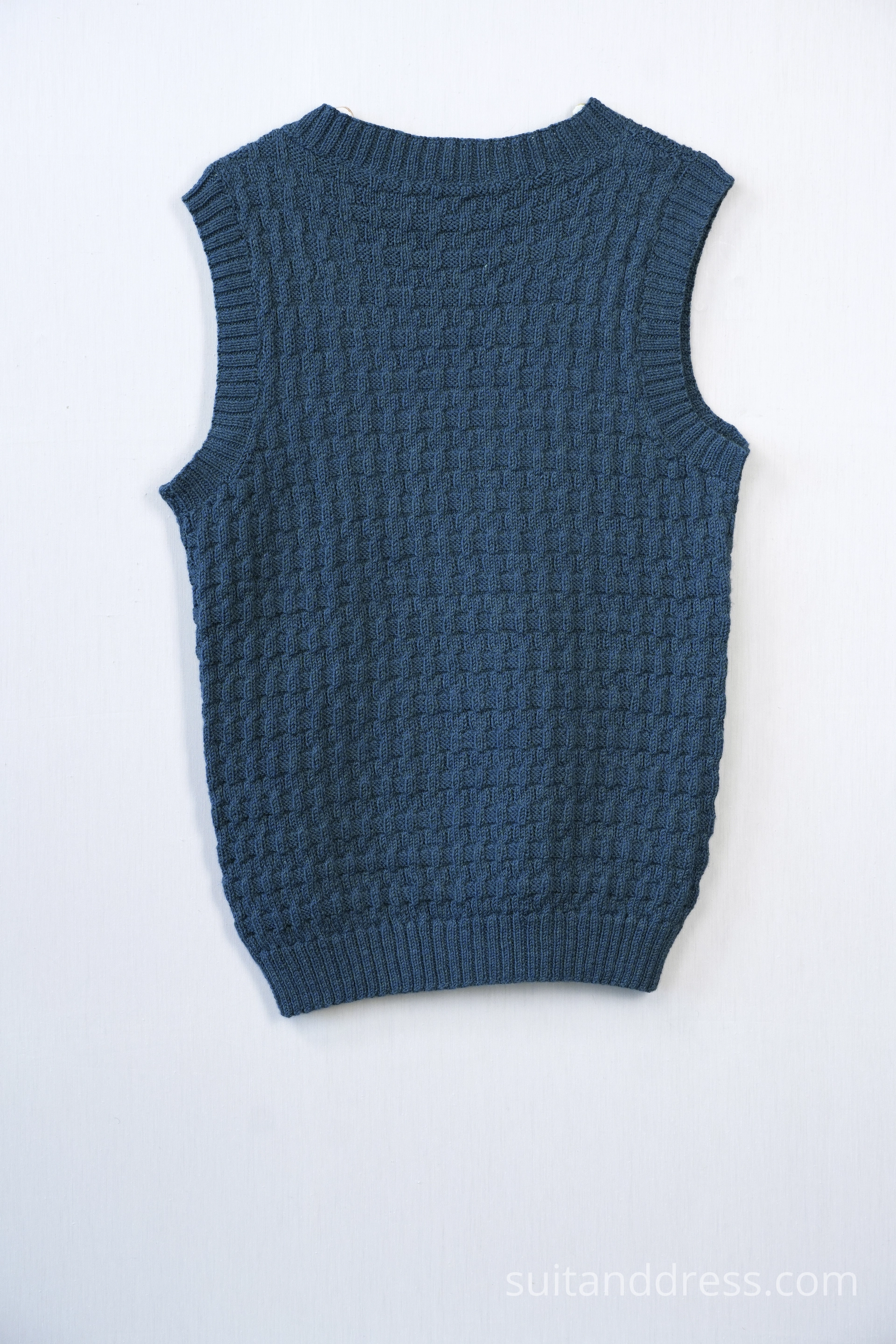 Hand knitted mens vest in teal vintage costume hire rent in Latvia Riga