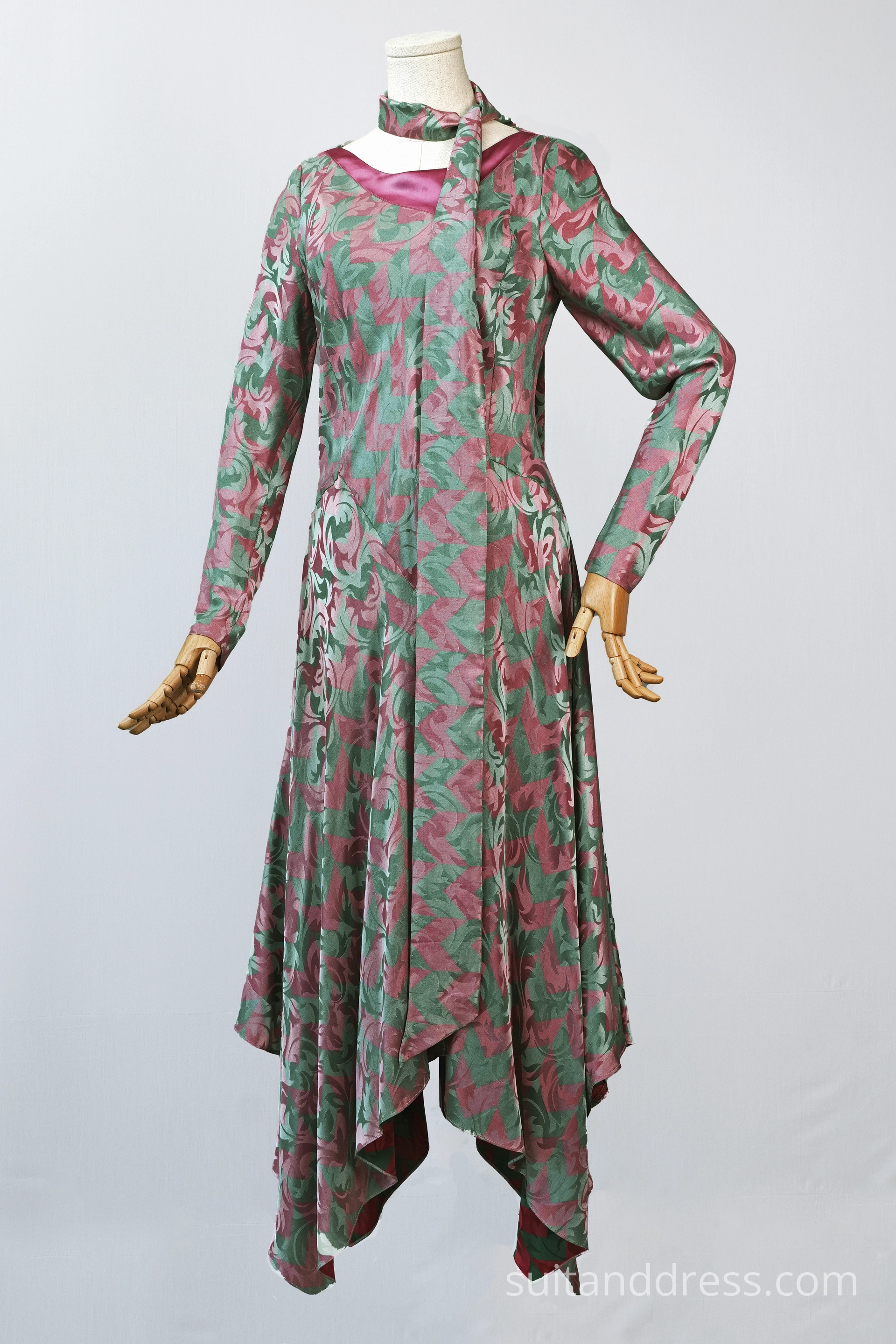 1920s style silk evening dress vintage costume rental for films in Riga Latvia