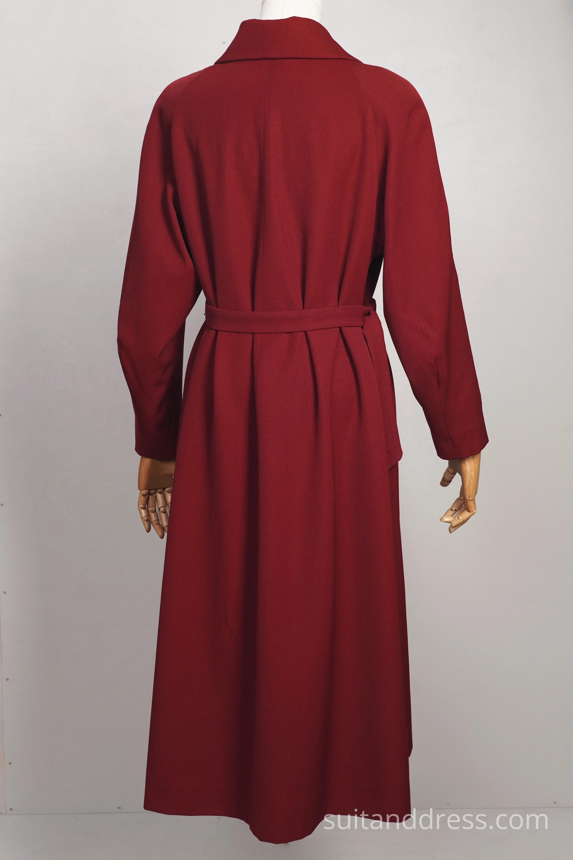 1940s sving coat in burgundy gabardine