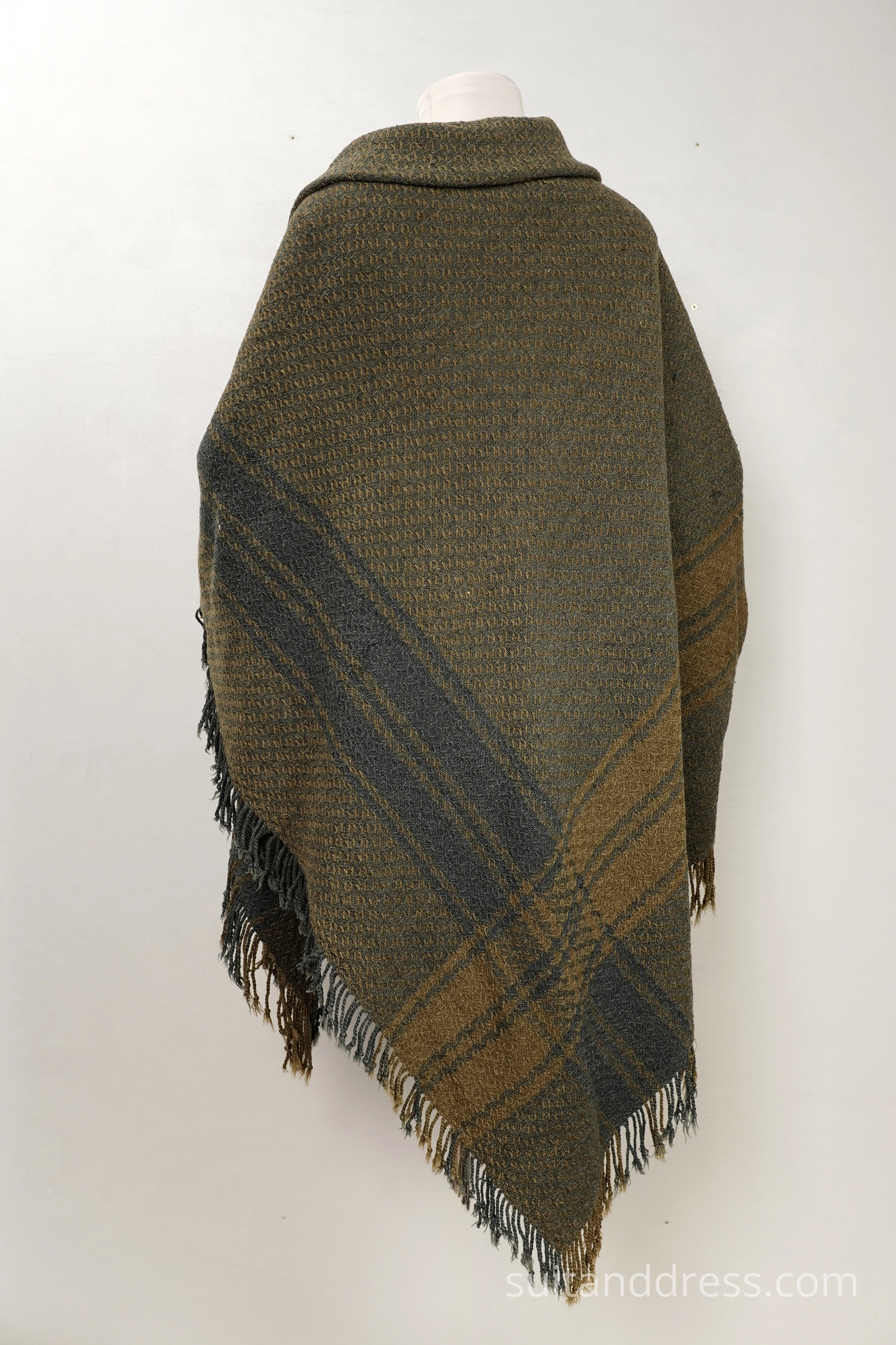 hand woven wool scarf rustic