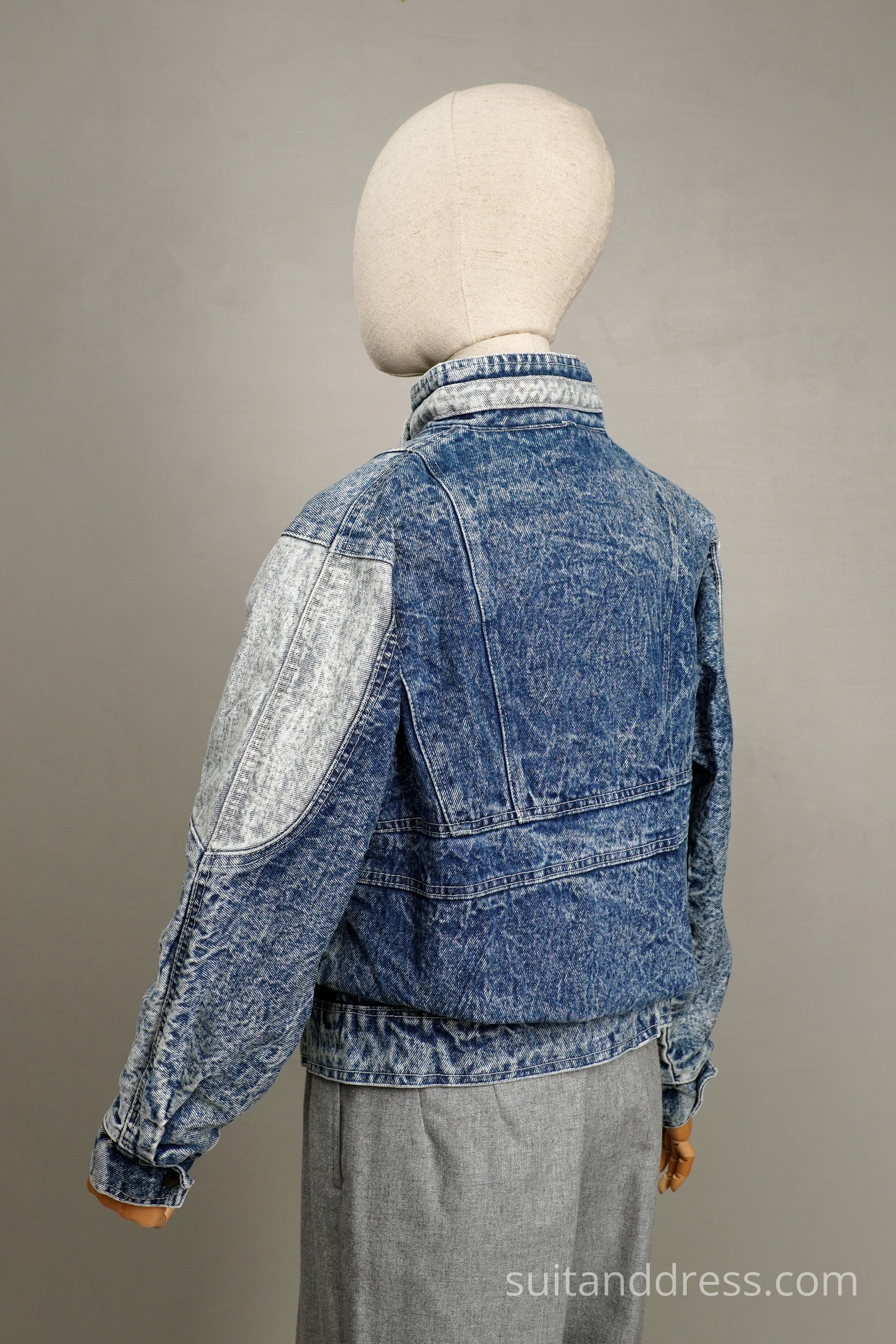 80s washed denim jacket teens 