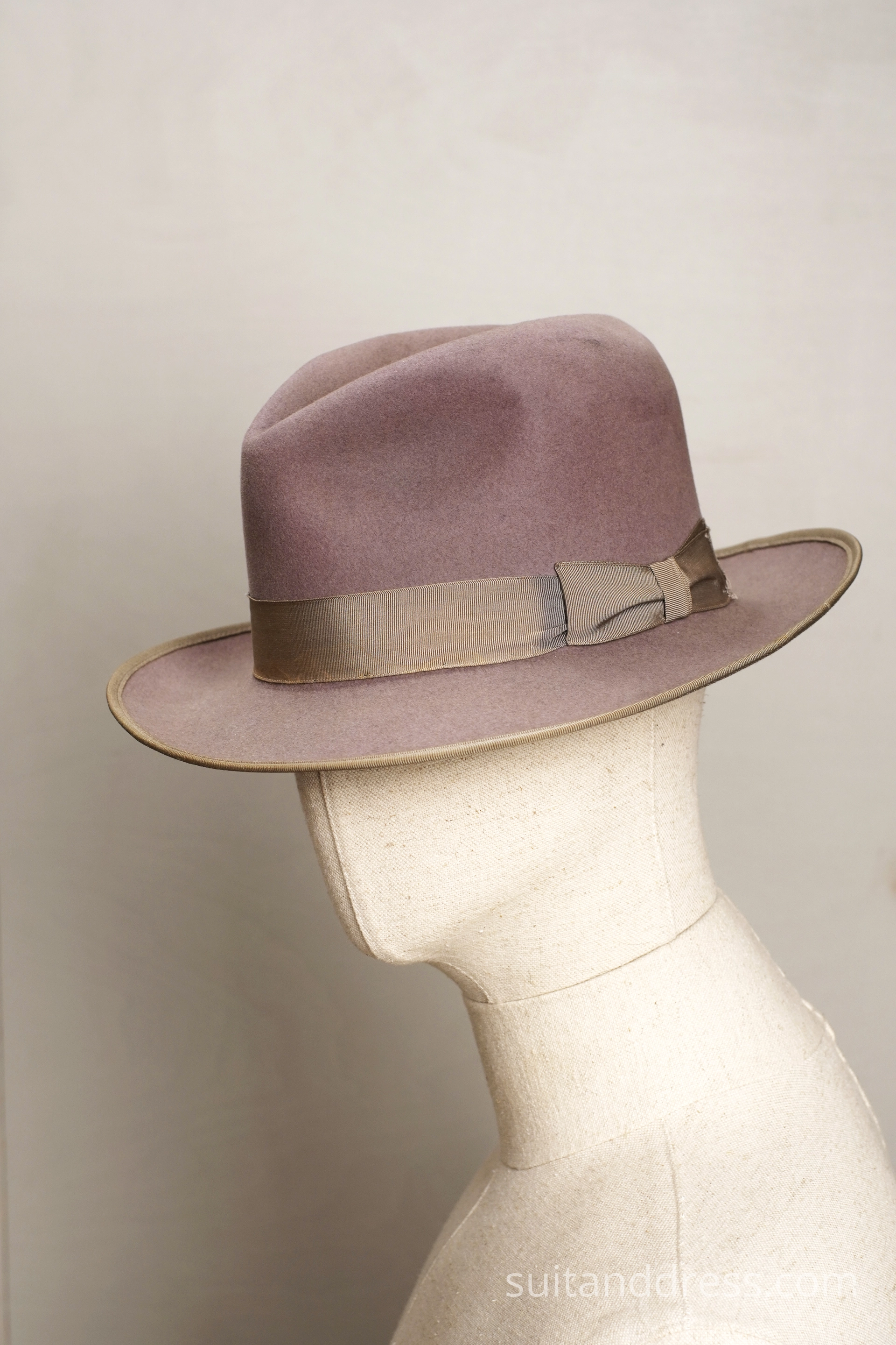 Vintage fedora 1920s 1930s 1940s grey felt