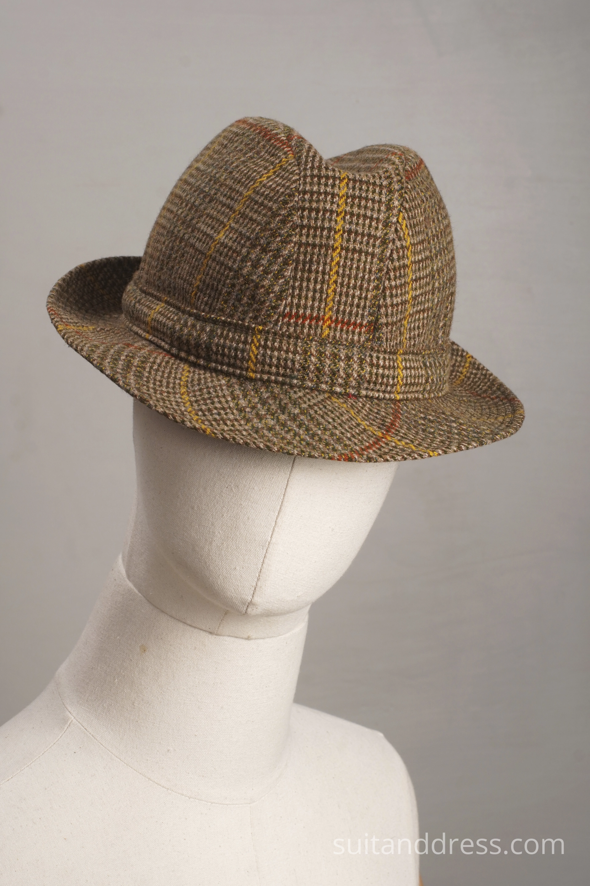 vintage tweed trilby 1970s 1980s british style mens fashion