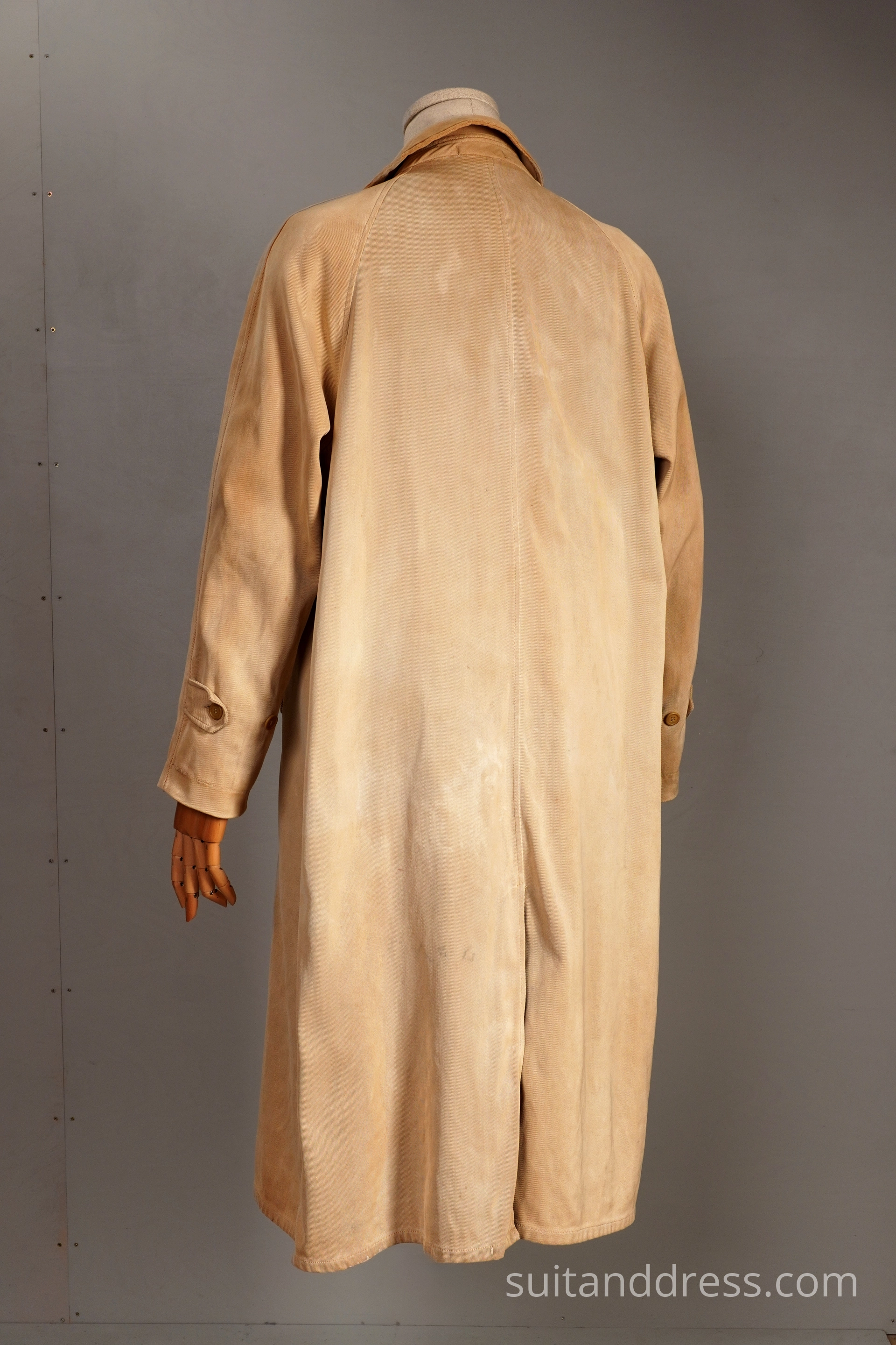 1920s 30s cotton gabardine trench duster coat
