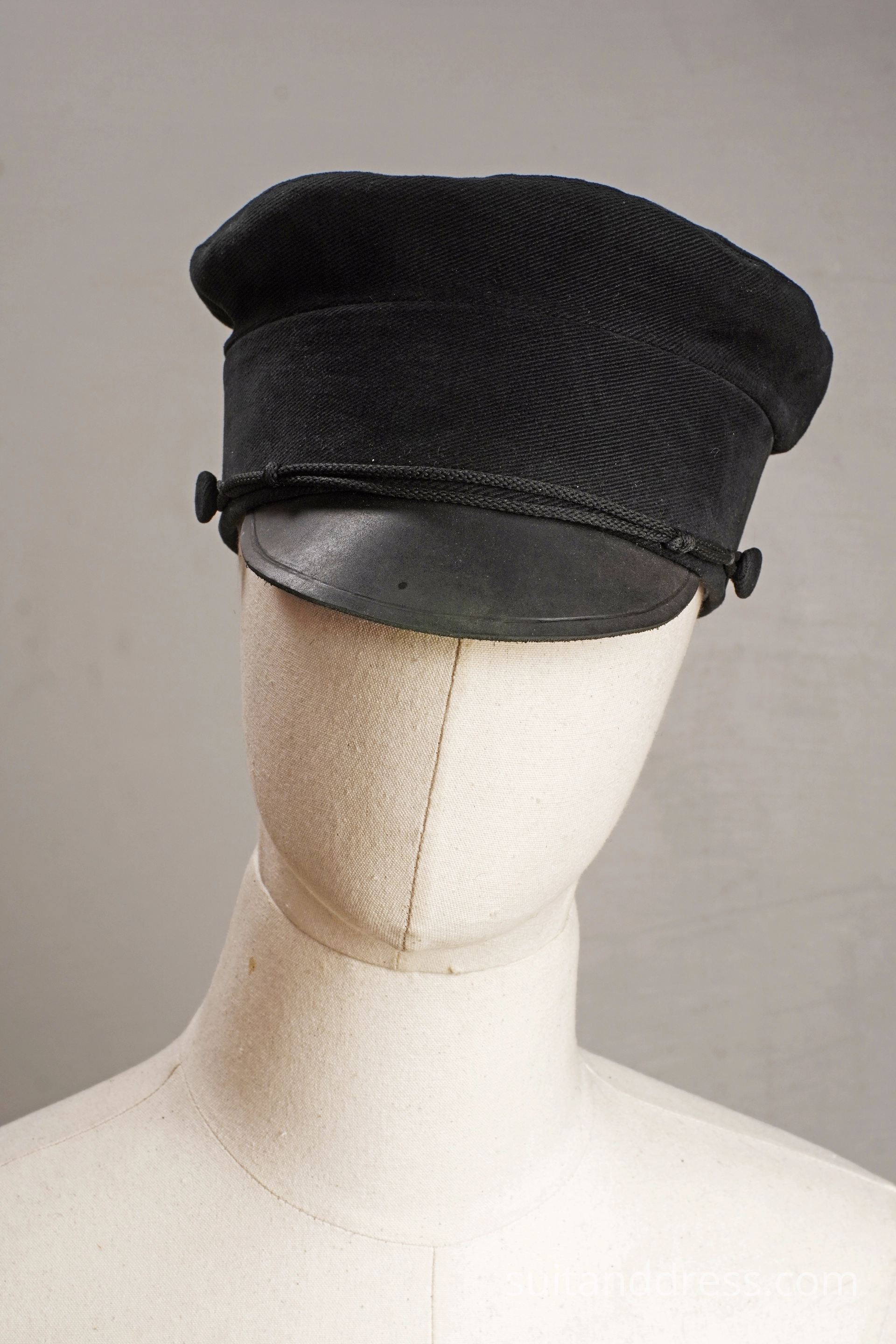 Edwardian high visor cap replica 1900s mens hat rent