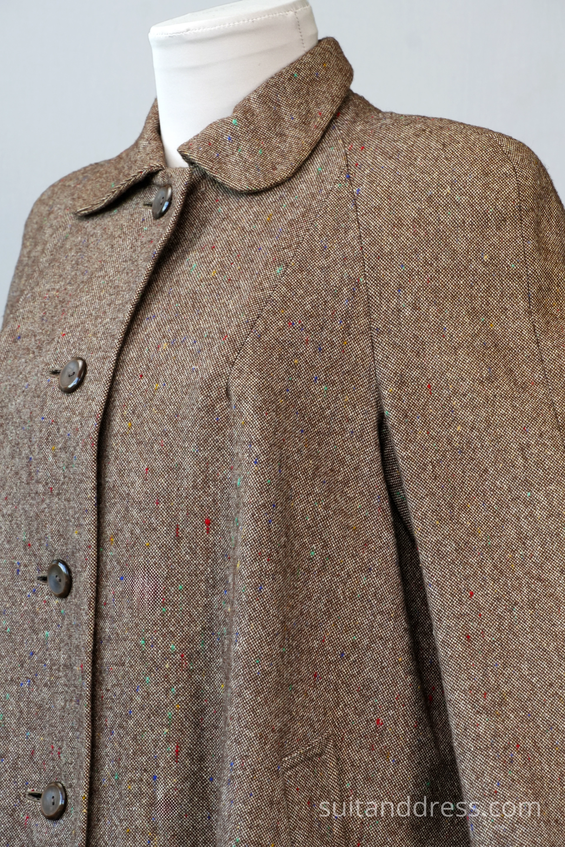 1940s tweed autums swing coat vintage costume rental for films in Riga Latvia