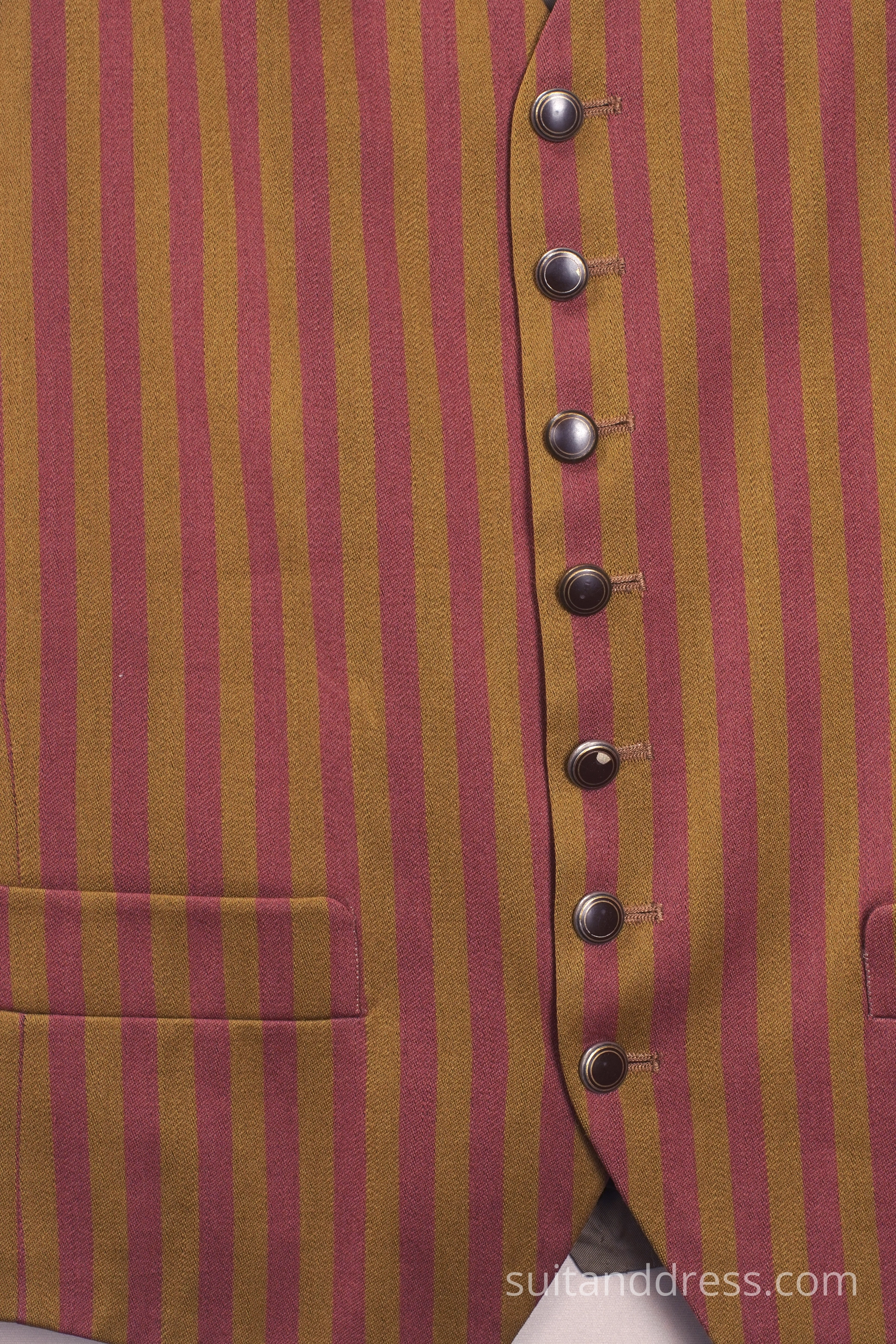 Edwardian style striped waistcoat