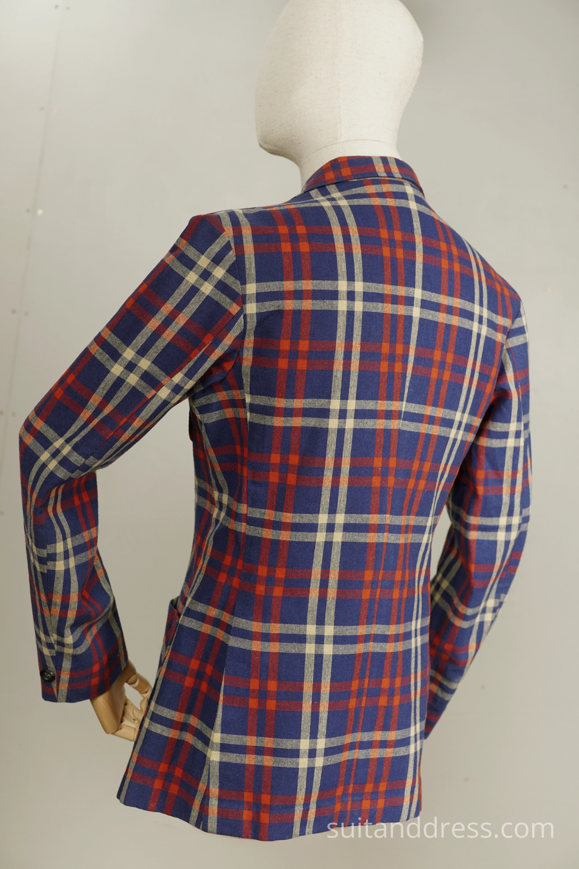 70s plaid blazer