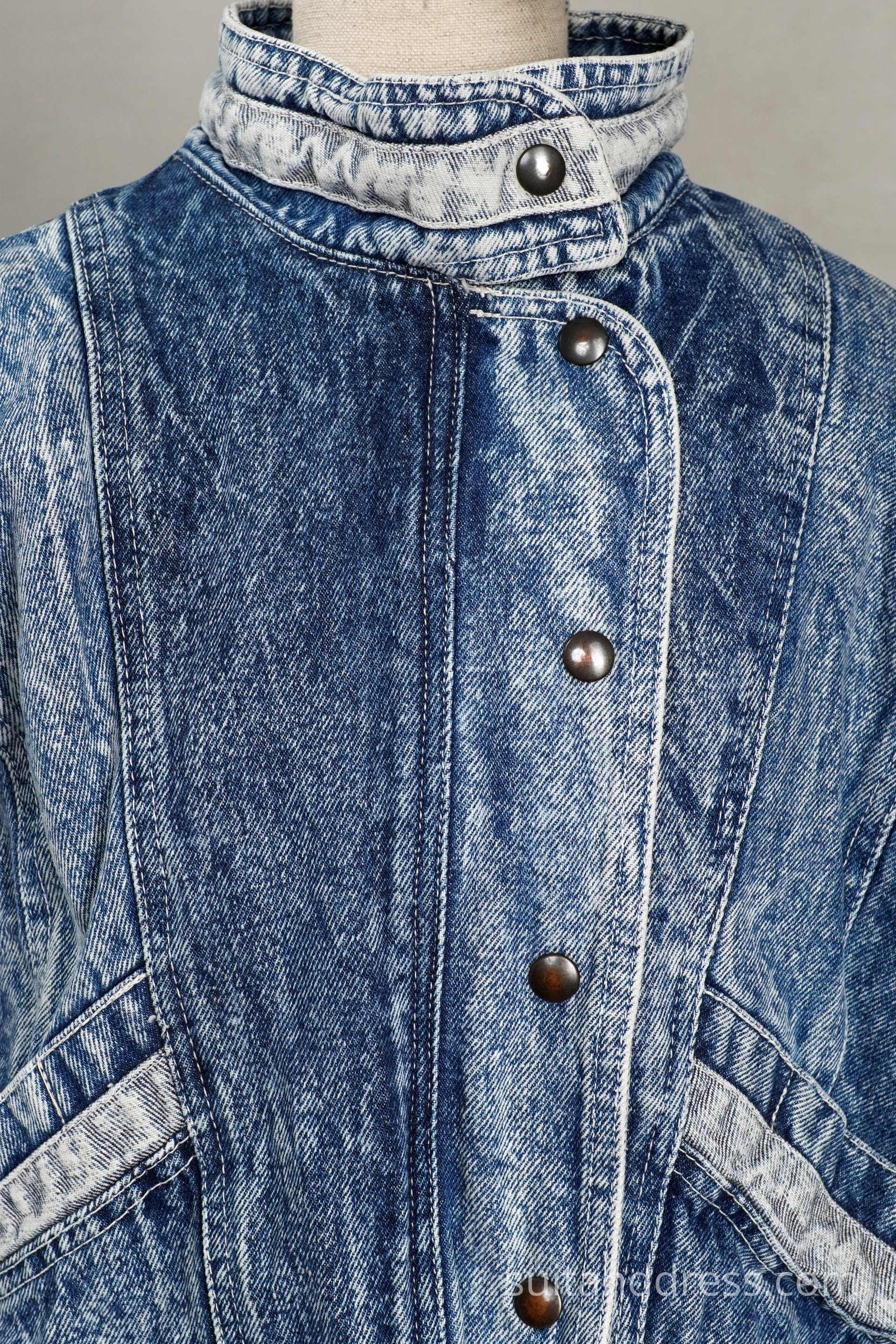 80s washed denim jacket teens 