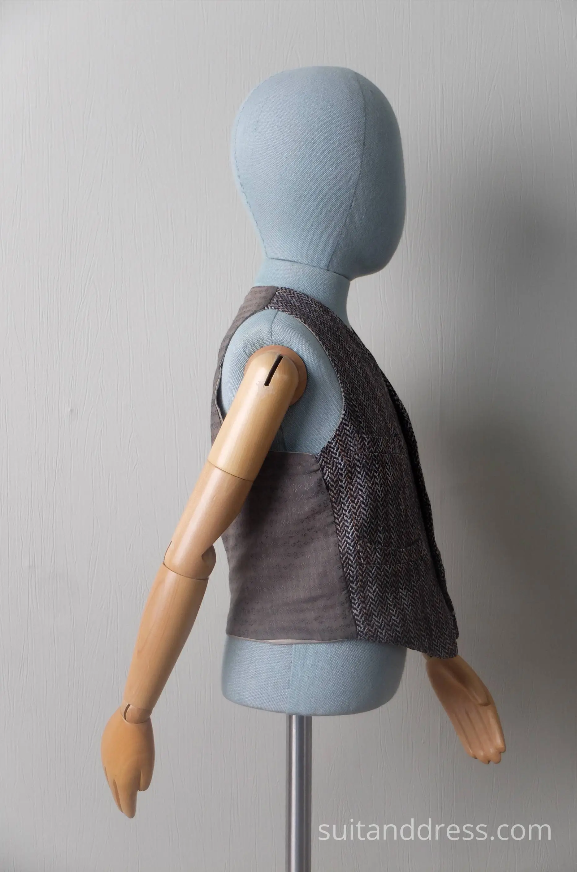 brown herringbone tweed waistcoat