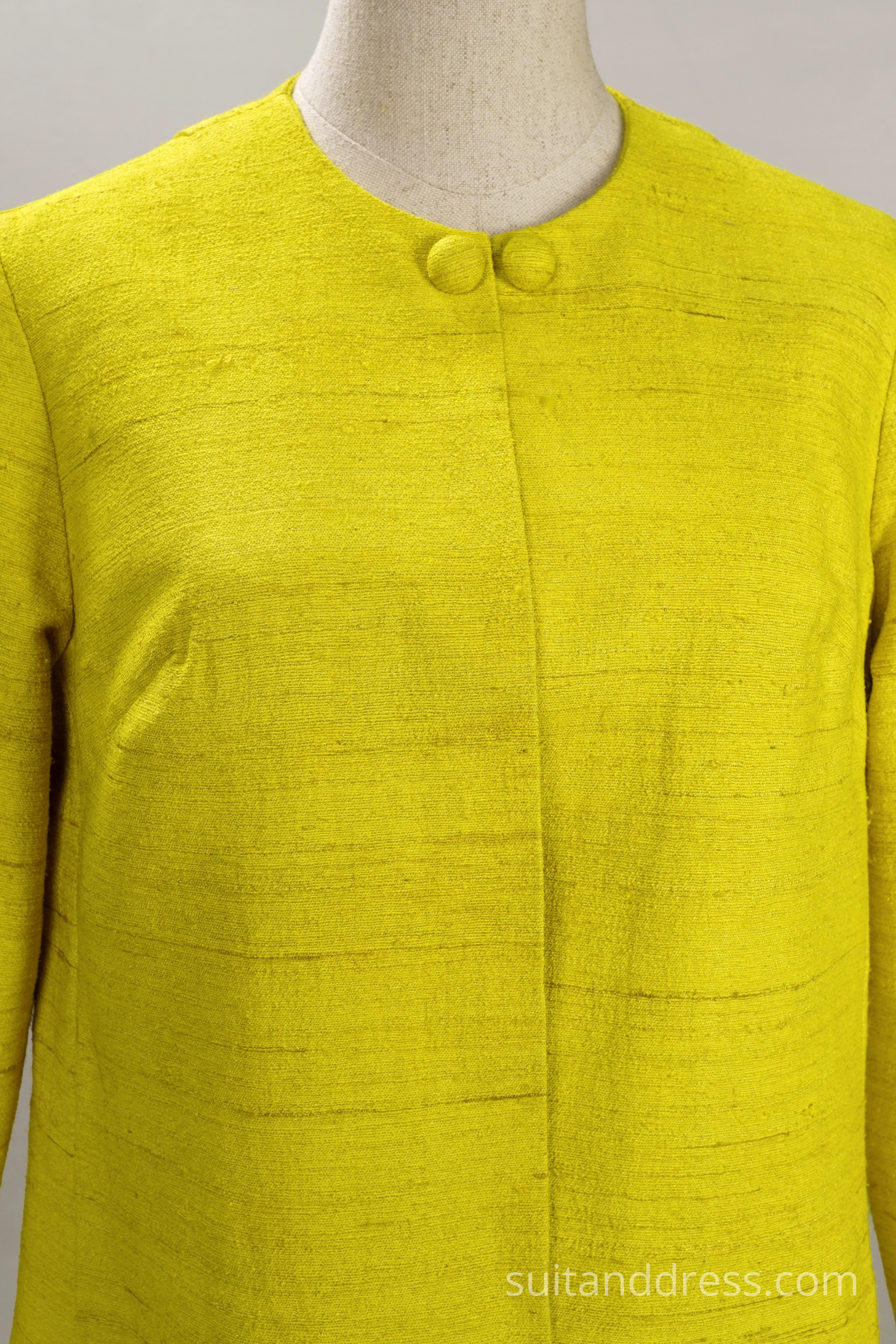 bright yellow 1960s silk coat vintage evening coat
