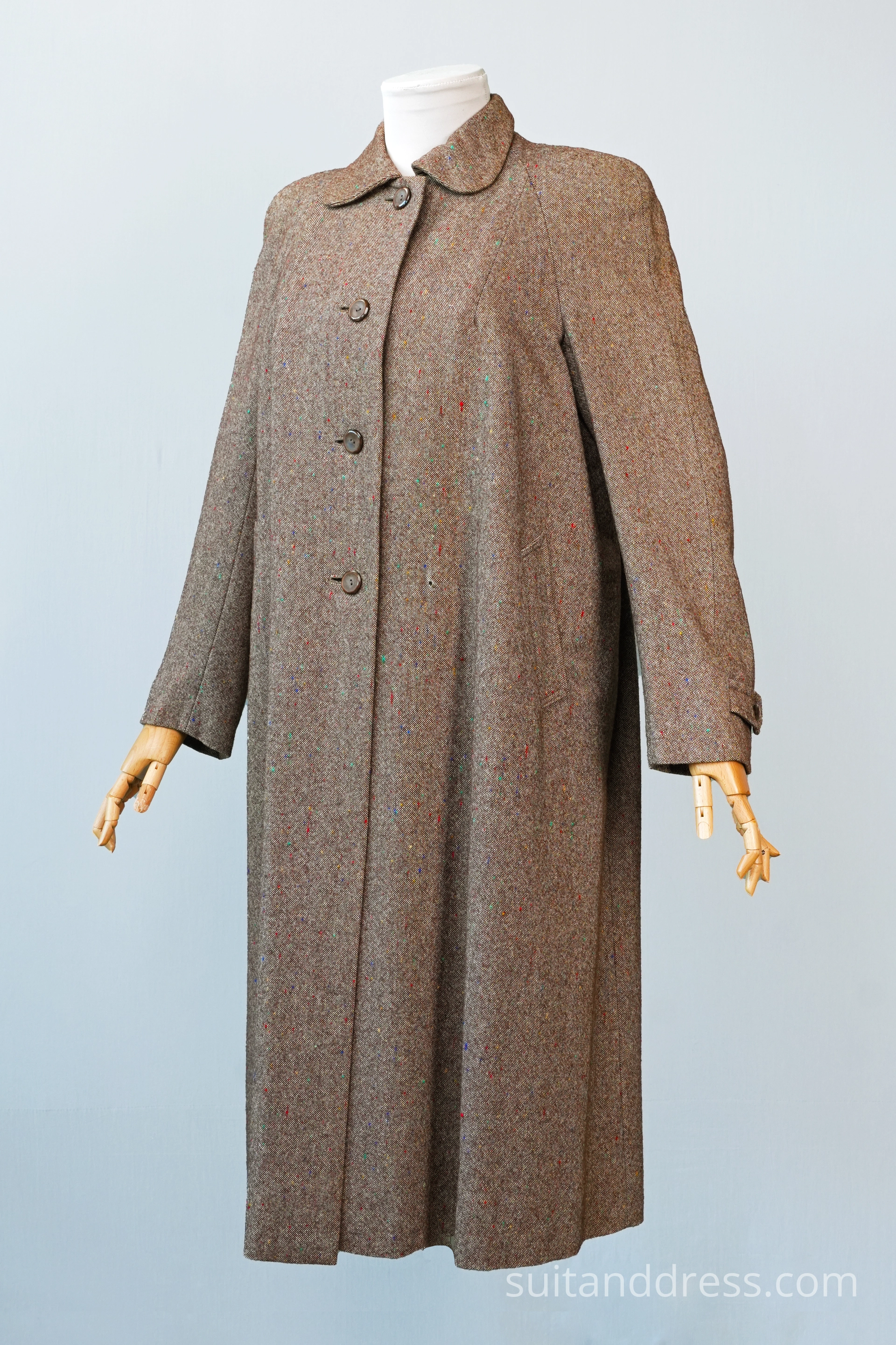 1940s tweed autums swing coat vintage costume rental for films in Riga Latvia
