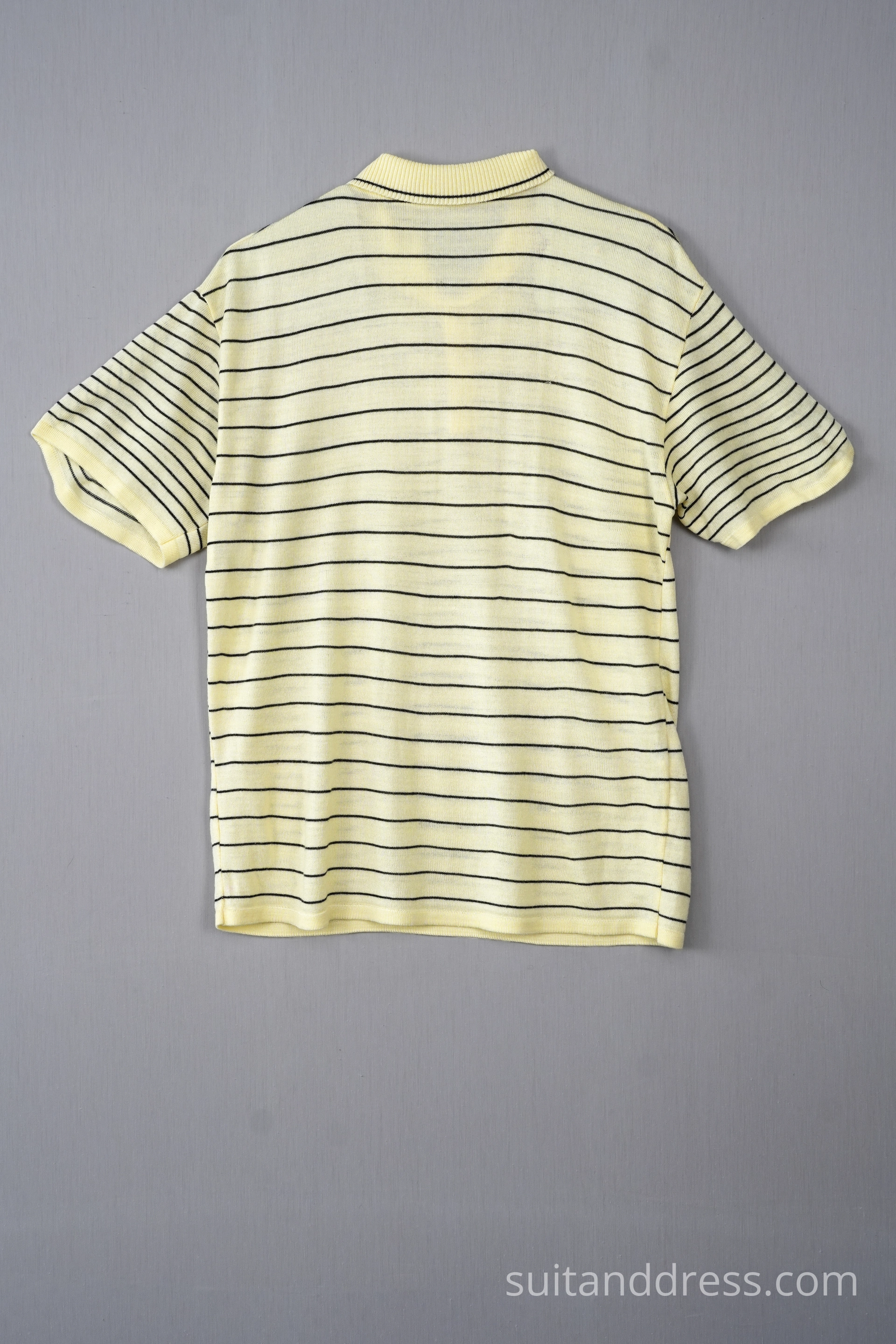 Mens 1970s lightweight striped polo shirt vintage costume rental for films in Riga Latvia