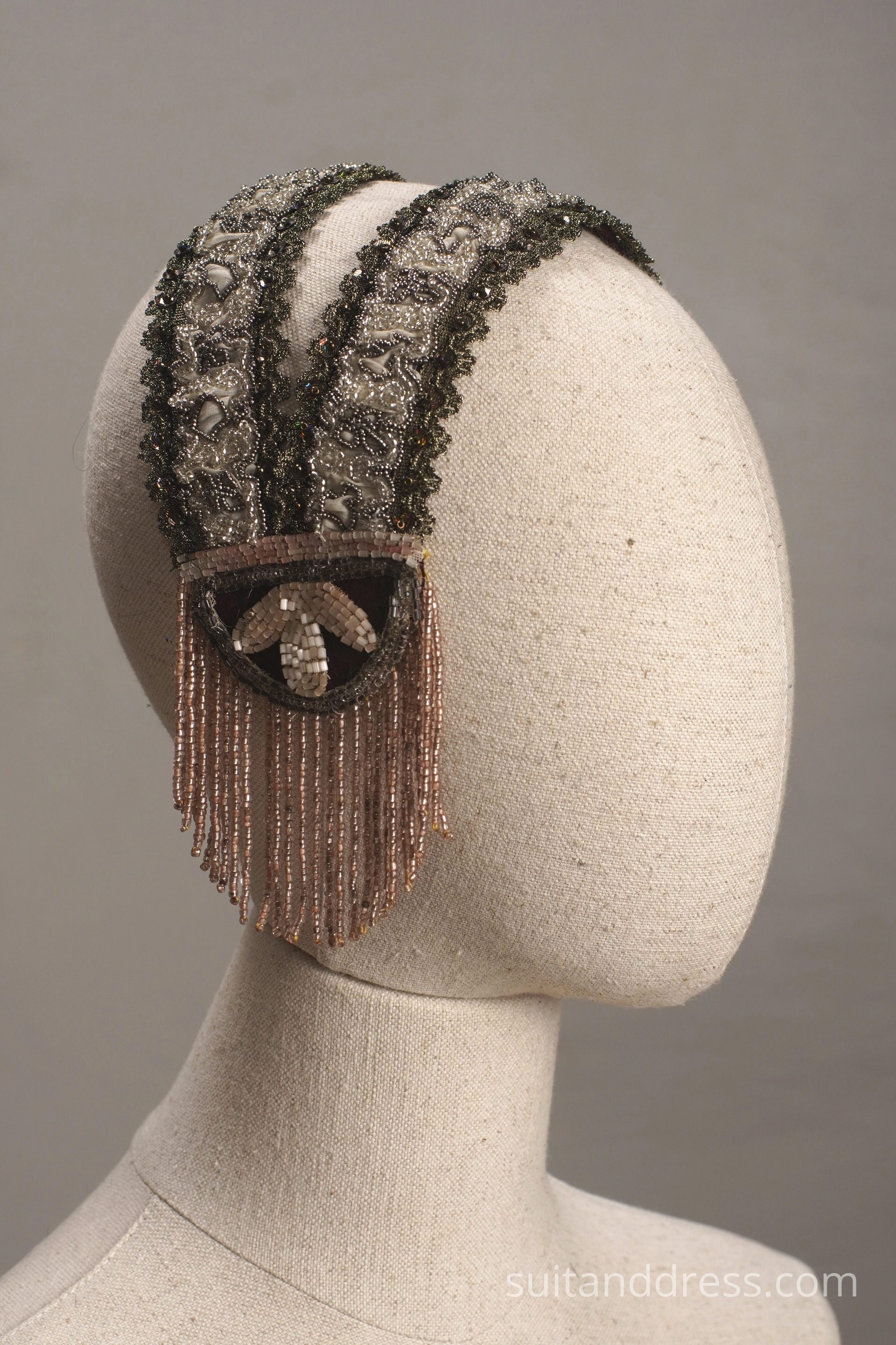 Great Gatsby Flapper style hair accesory vintage eveningwead beaded hair decor