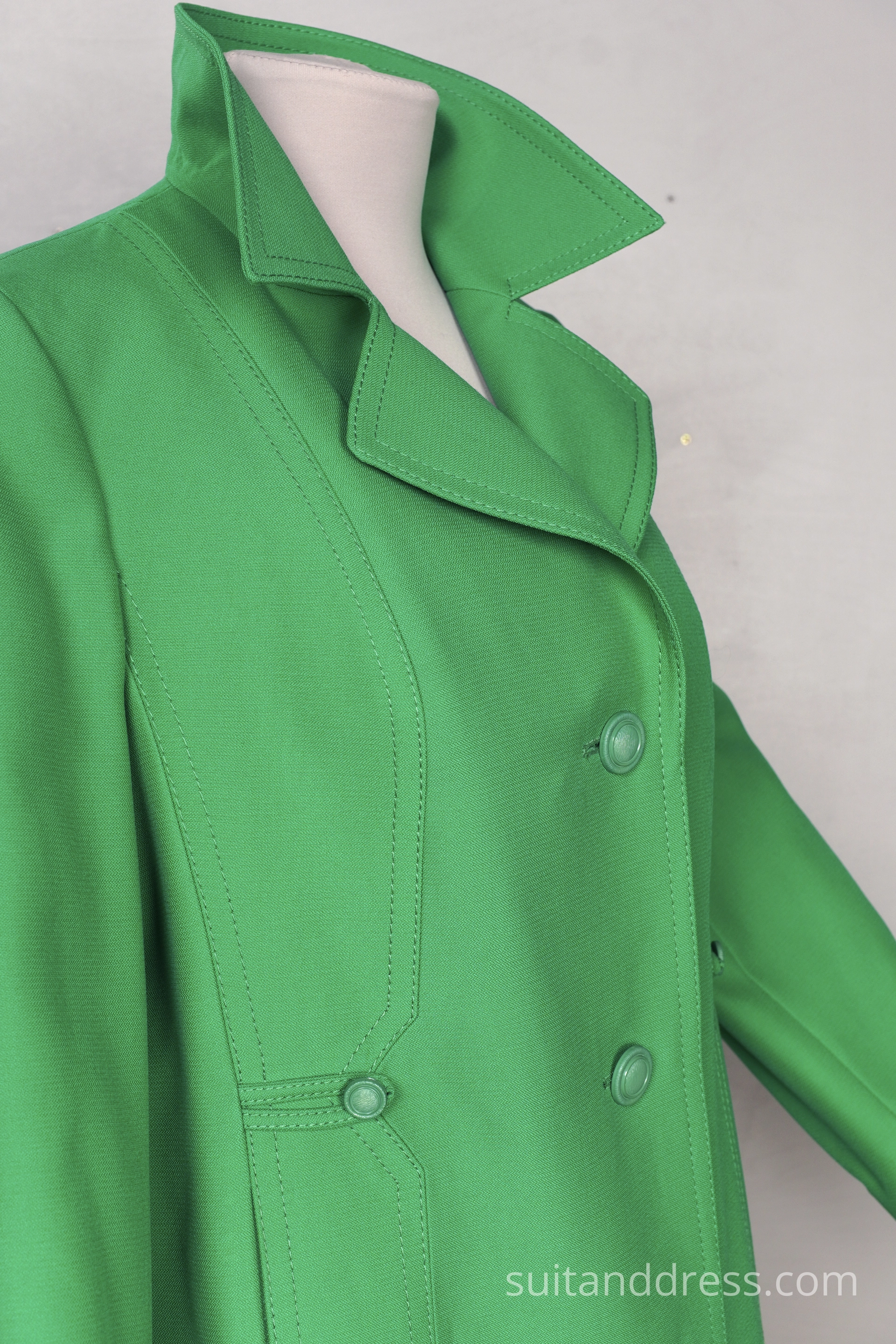 70s neon green trench coat