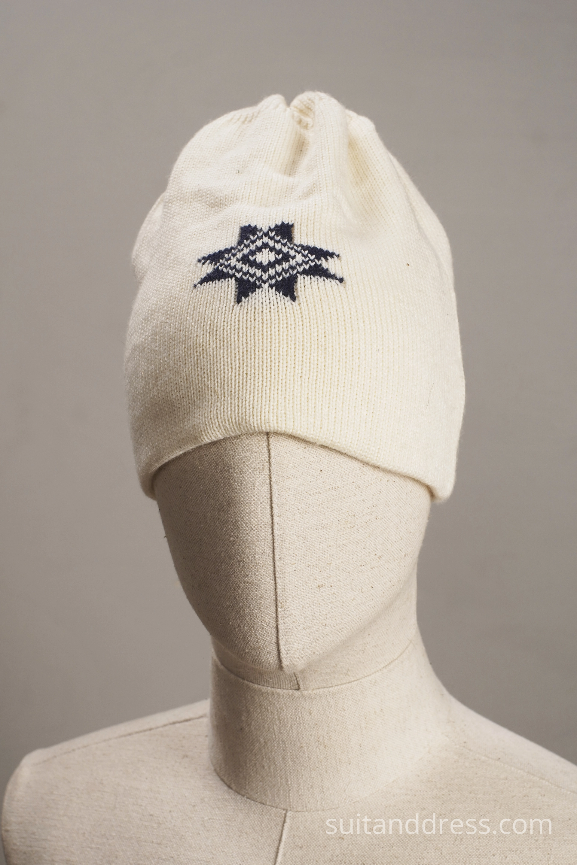 1980s ski winter beanie vintage hat minimalist nordic star 