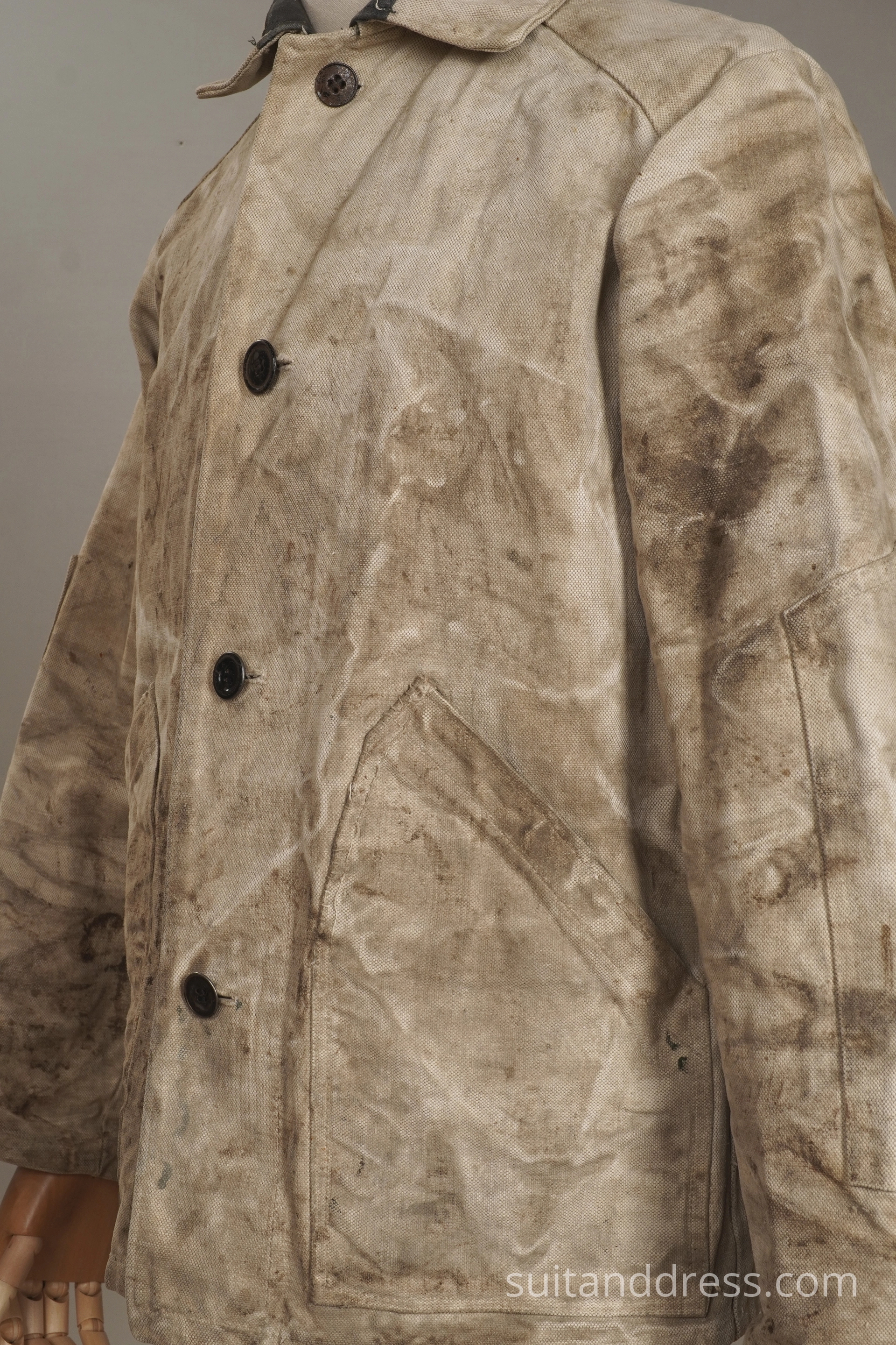 Worn out Soviet work jacket for rent 