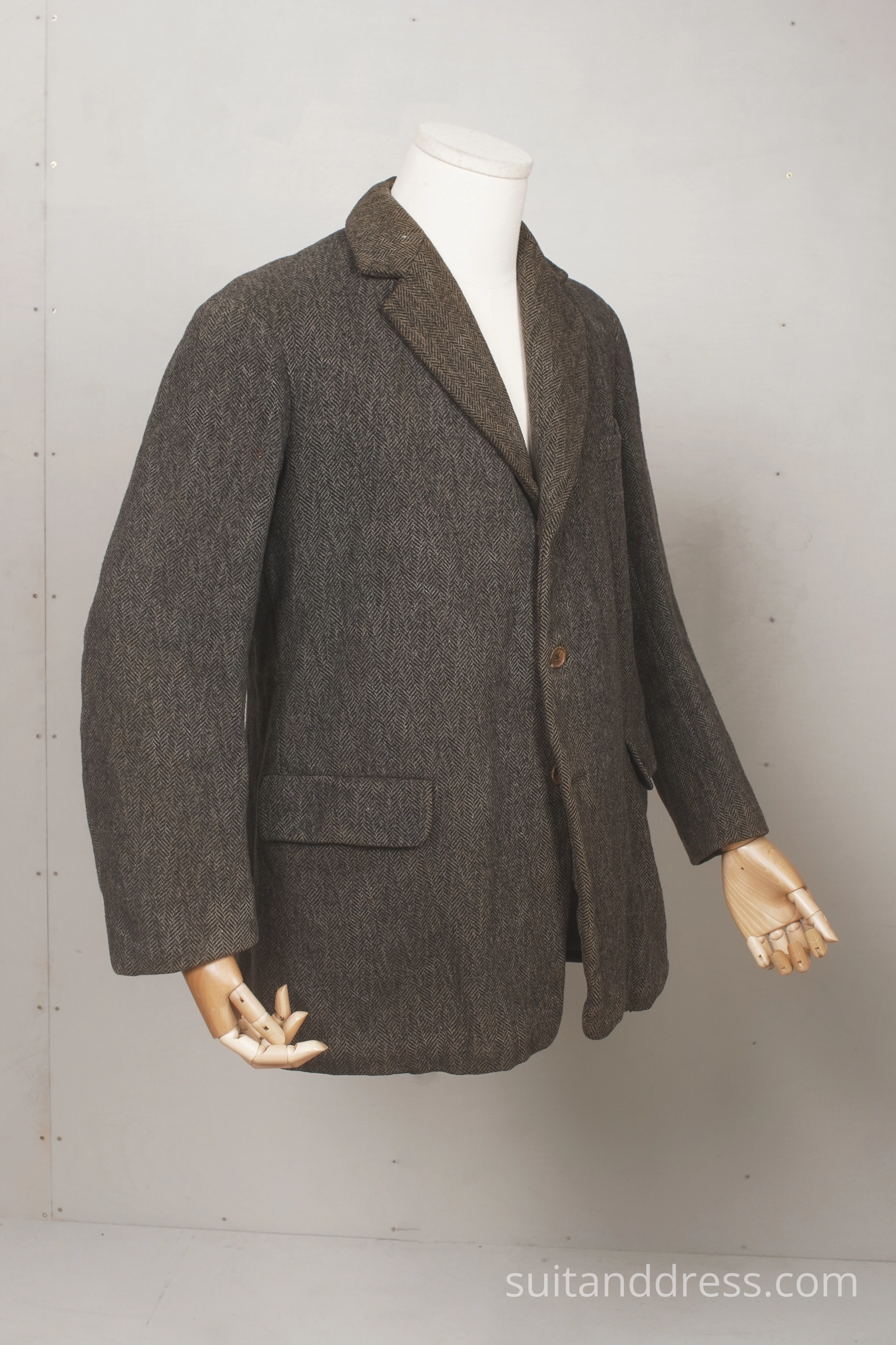 1920s sack coat in gray herringbone vintage workwe wear
