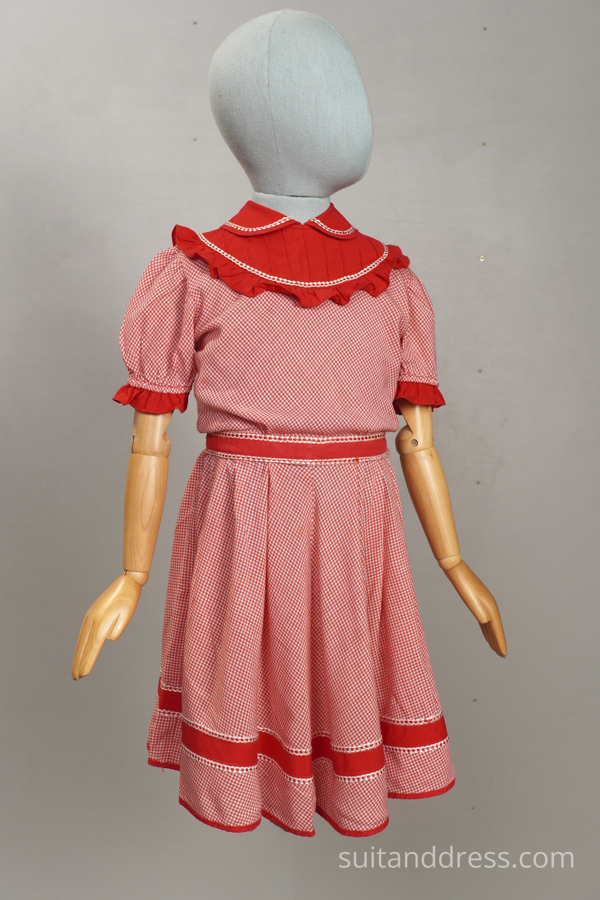 Girls vintage summer cotton dress soviet era