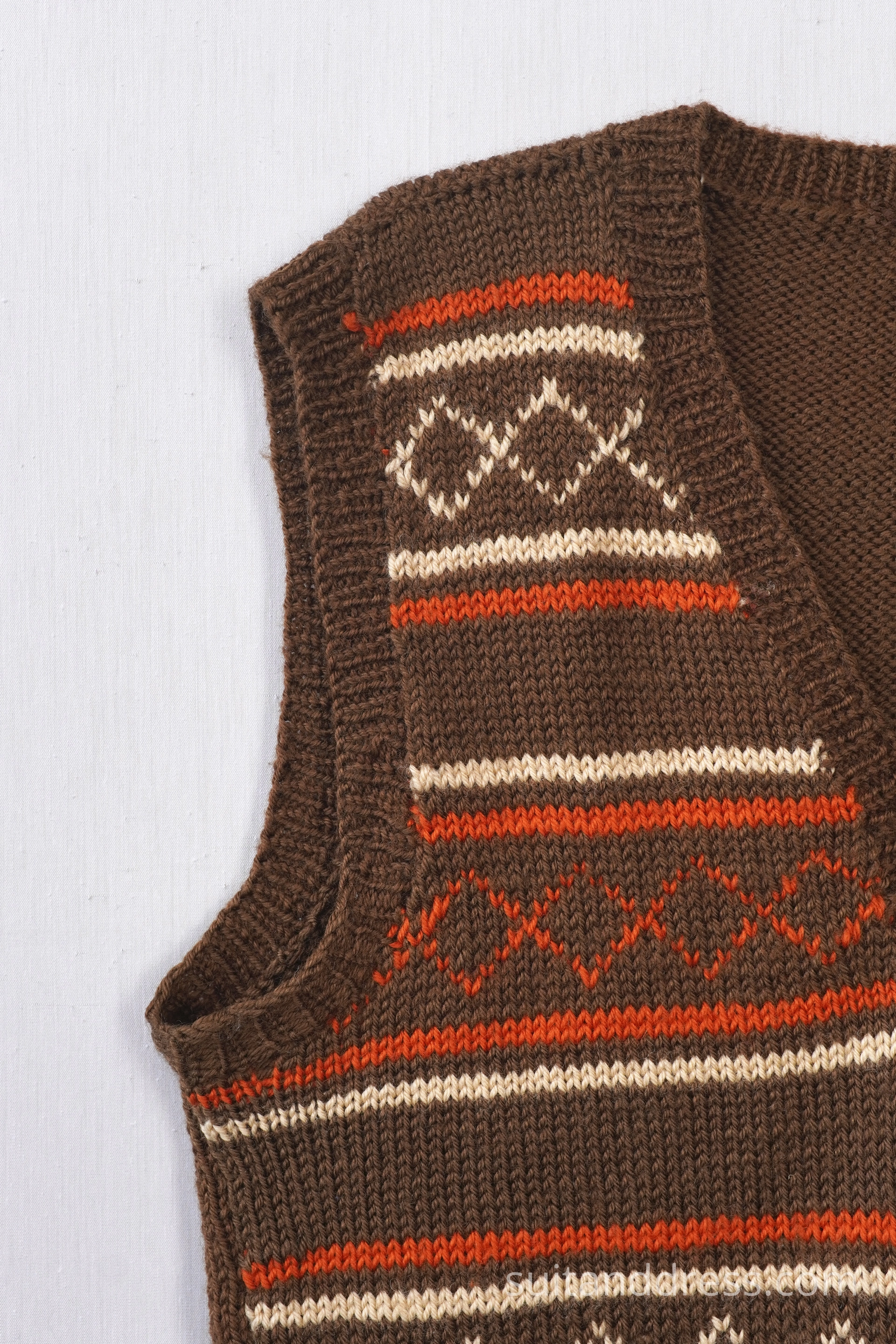 1960s 70s hand knitted colourful vest costume rent Riga