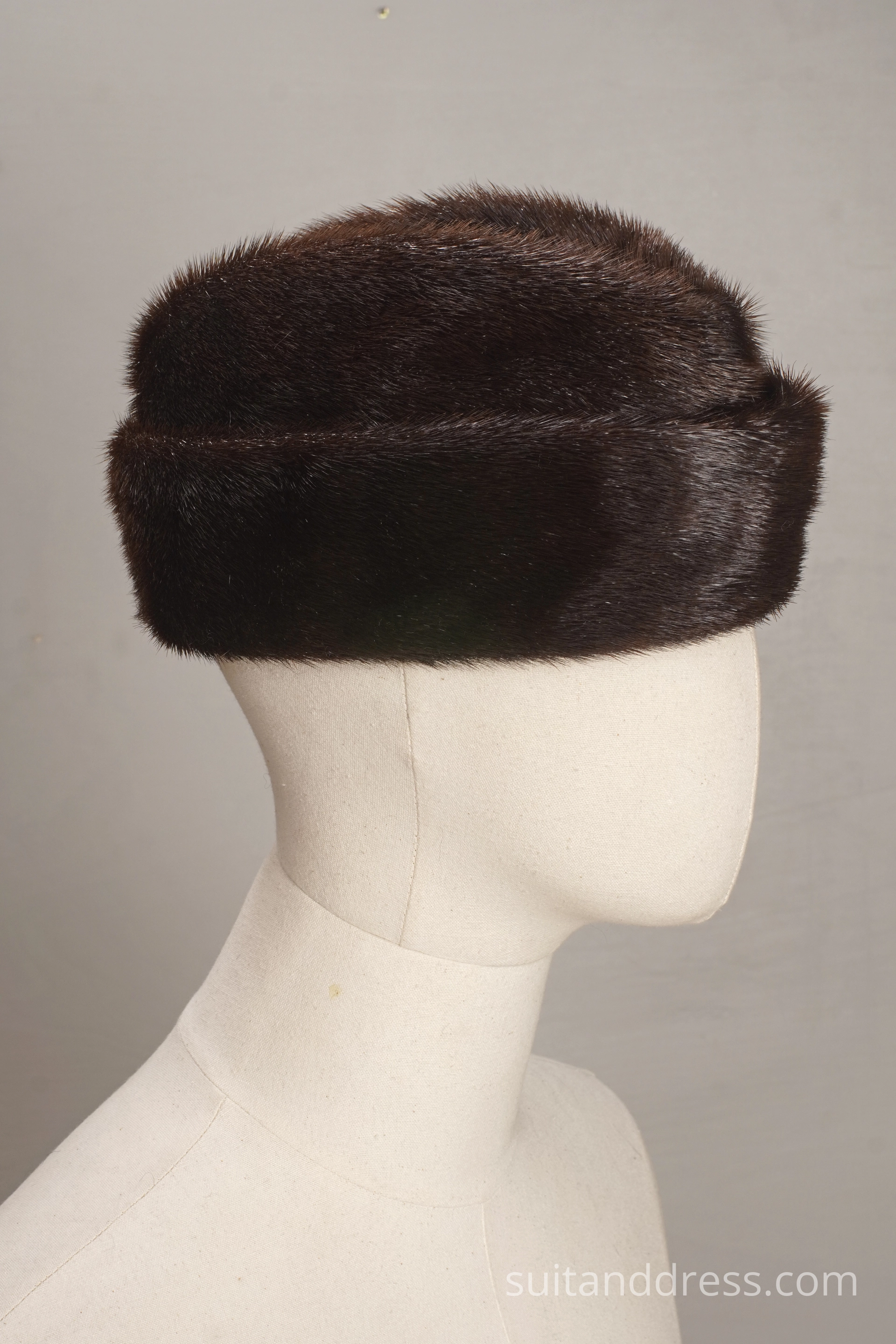 Vintage 1970s mens fur hat winter fashion men