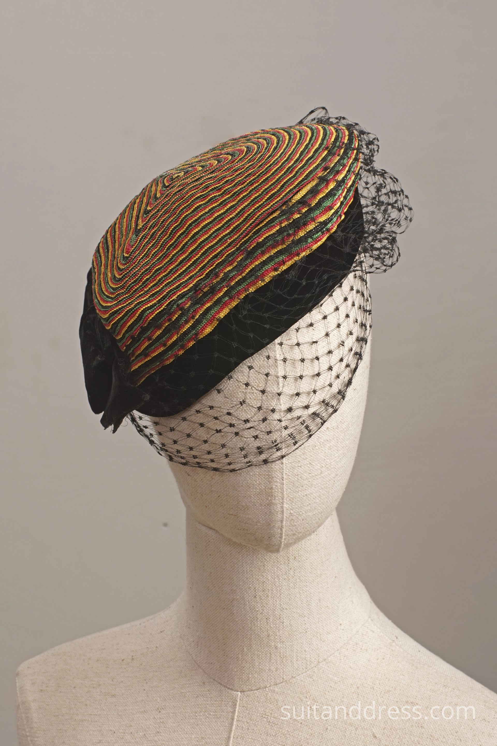 vintage dāmu cepure ar tīkliņu 1930. gadu mode 1940. gadu stils