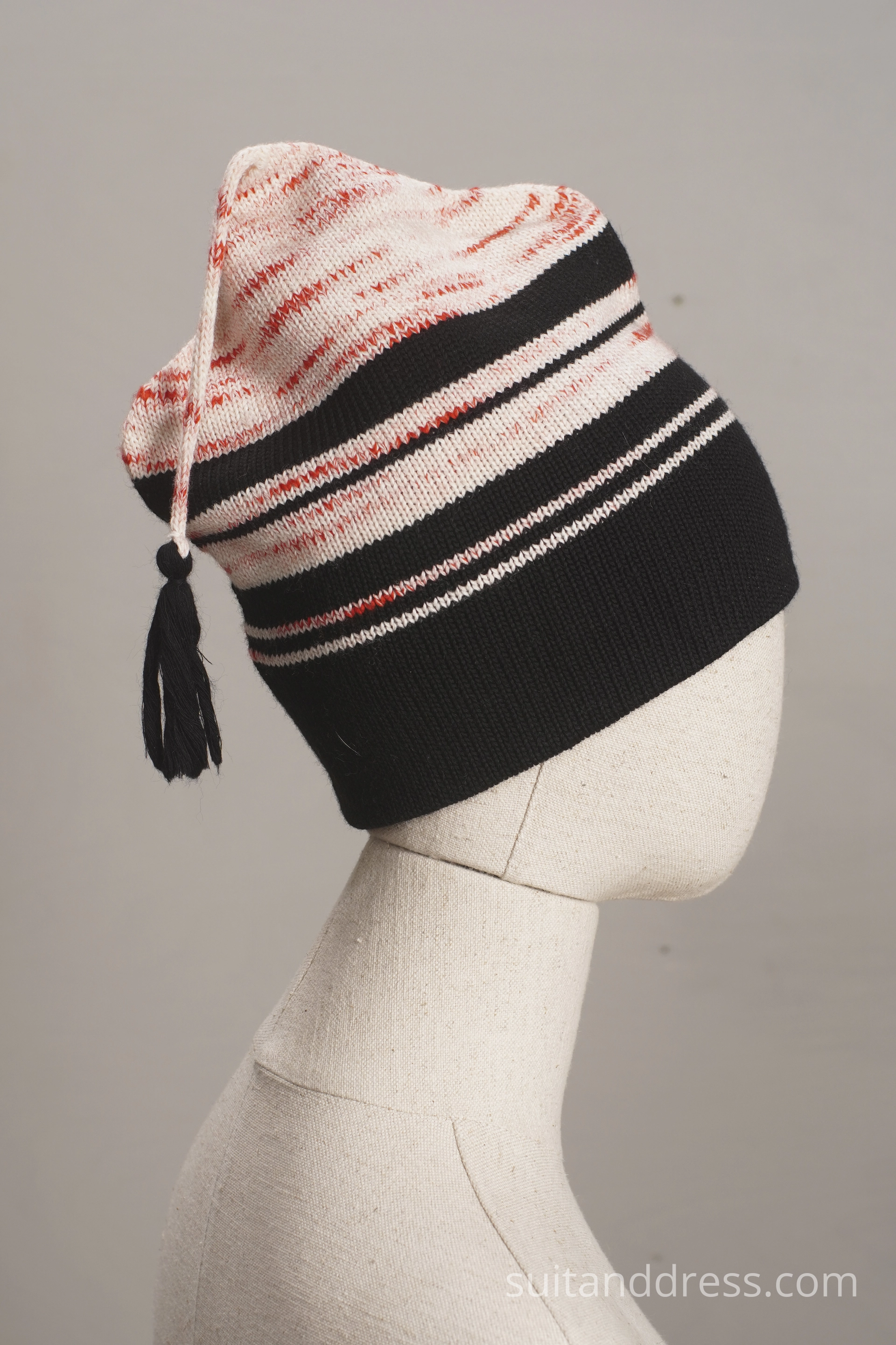 1980s sports casual hat girls women knitted cap tassel