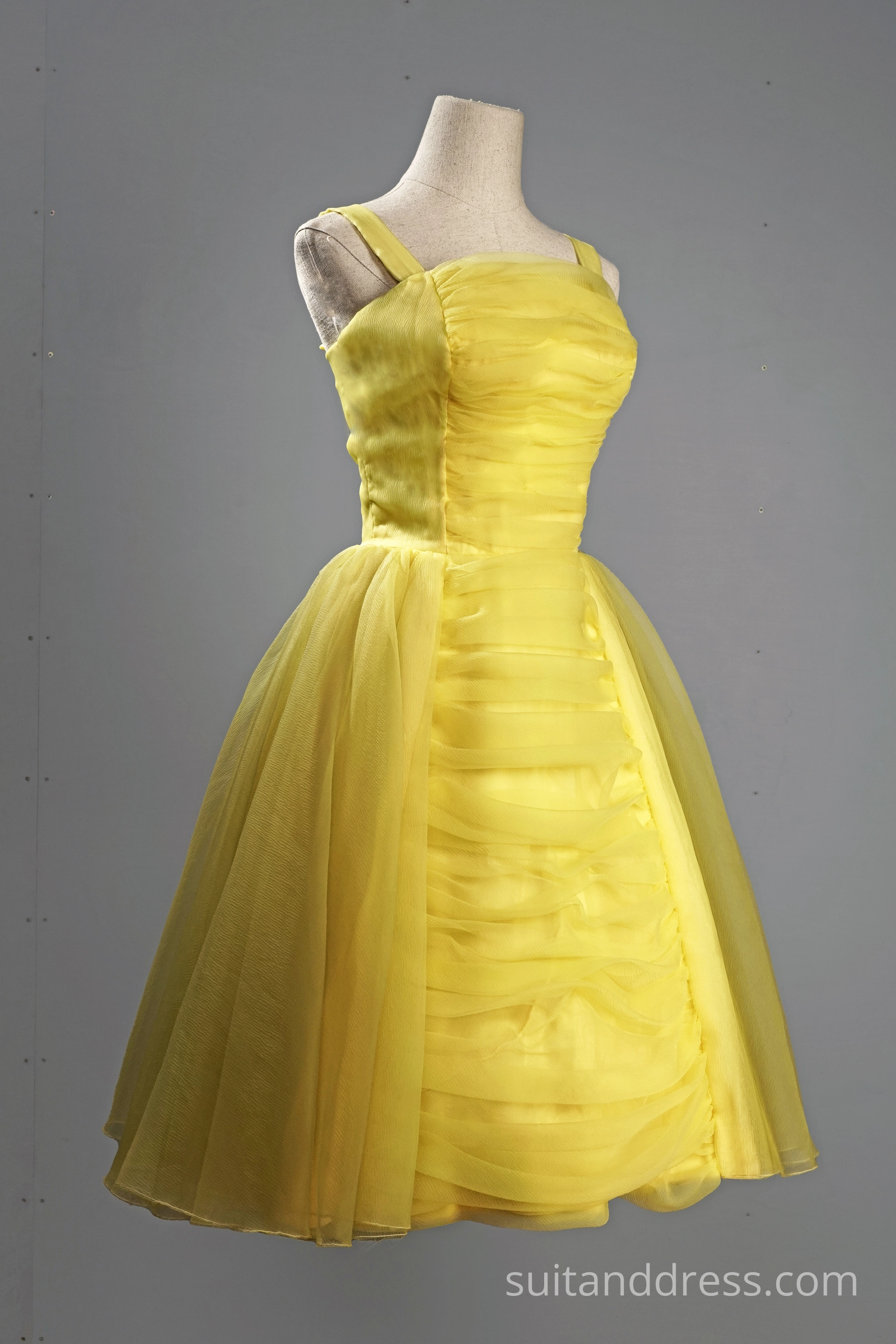 1950s prom party organza dress new look fit and flare vintage costume rental for films in Riga Latvia