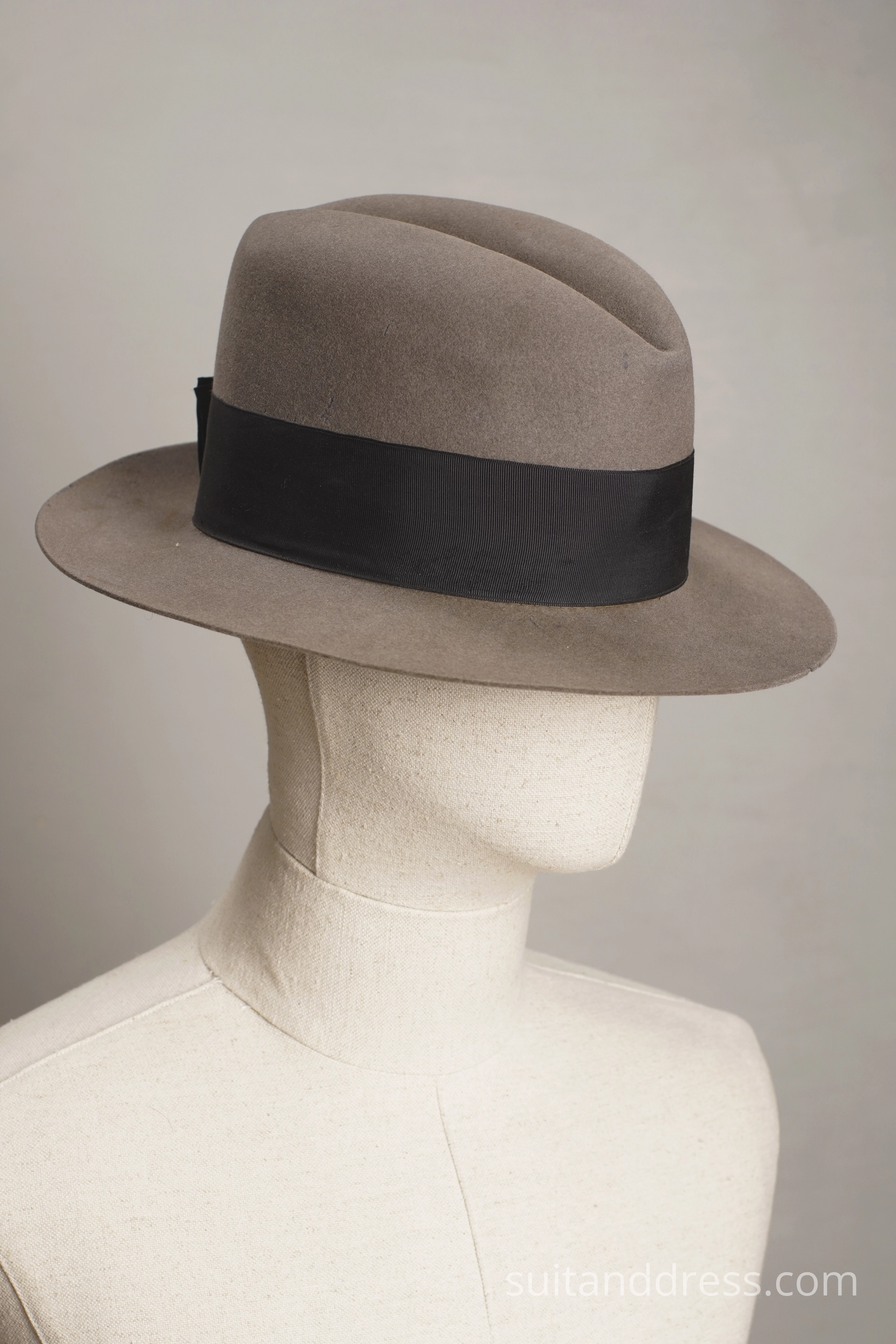 1930 fedora in taupe vintage hat for gentelman Great Getsby style