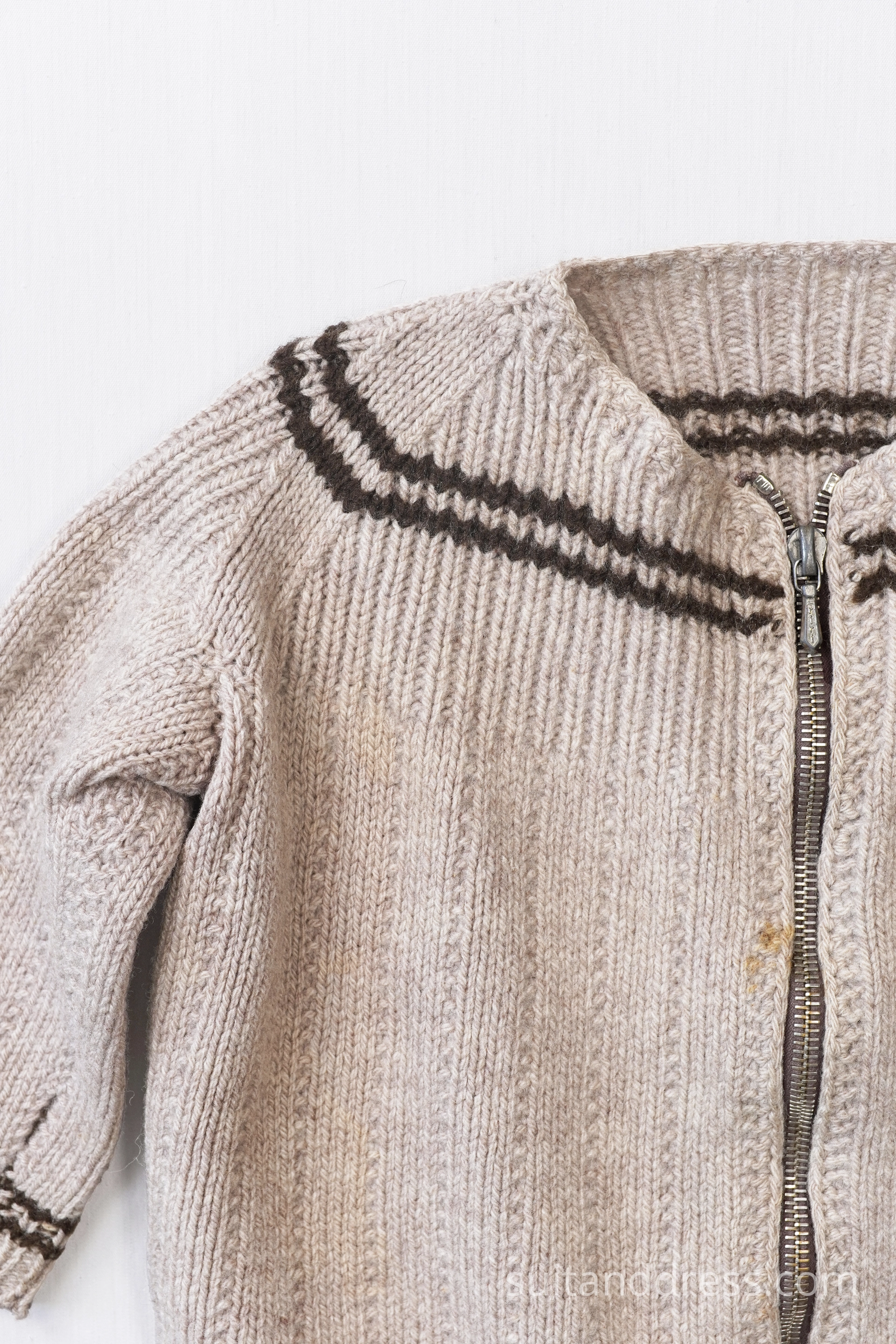 Mid century kids zipped wool cardigan vintage costumes rent in Riga Latvia