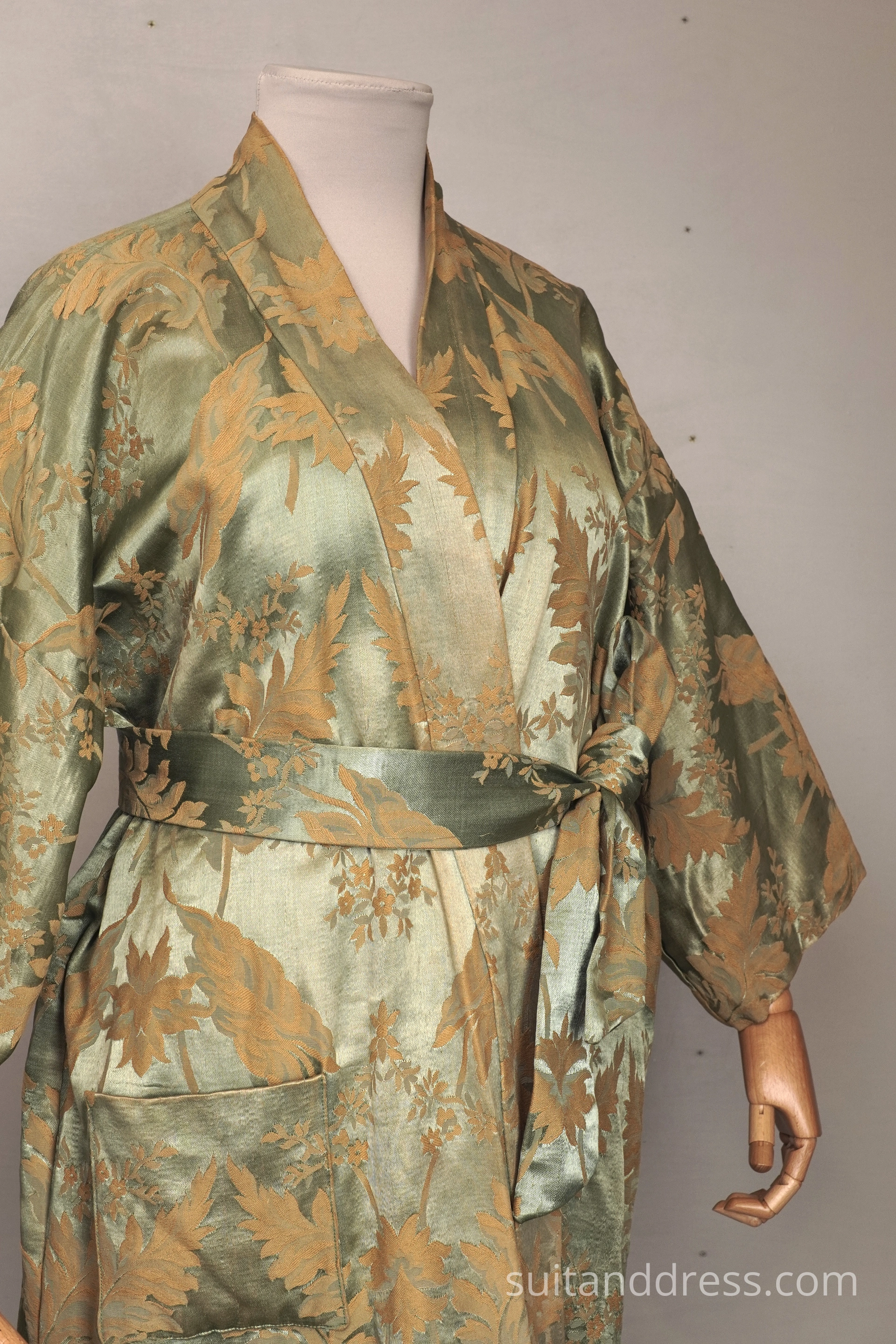  vintage dressing gown jacquard robe