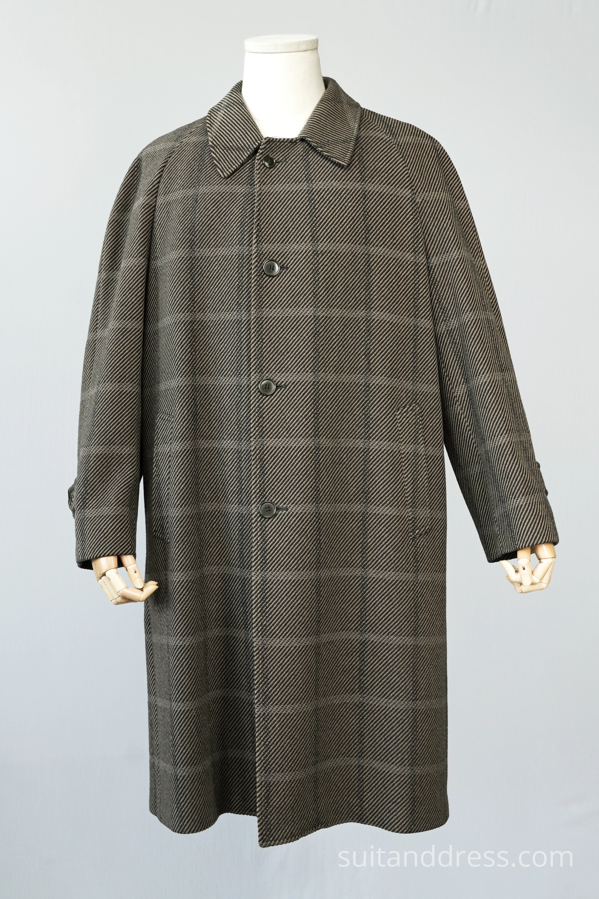 Mid century raglan plaid tweed coat costume rent Riga Latvia