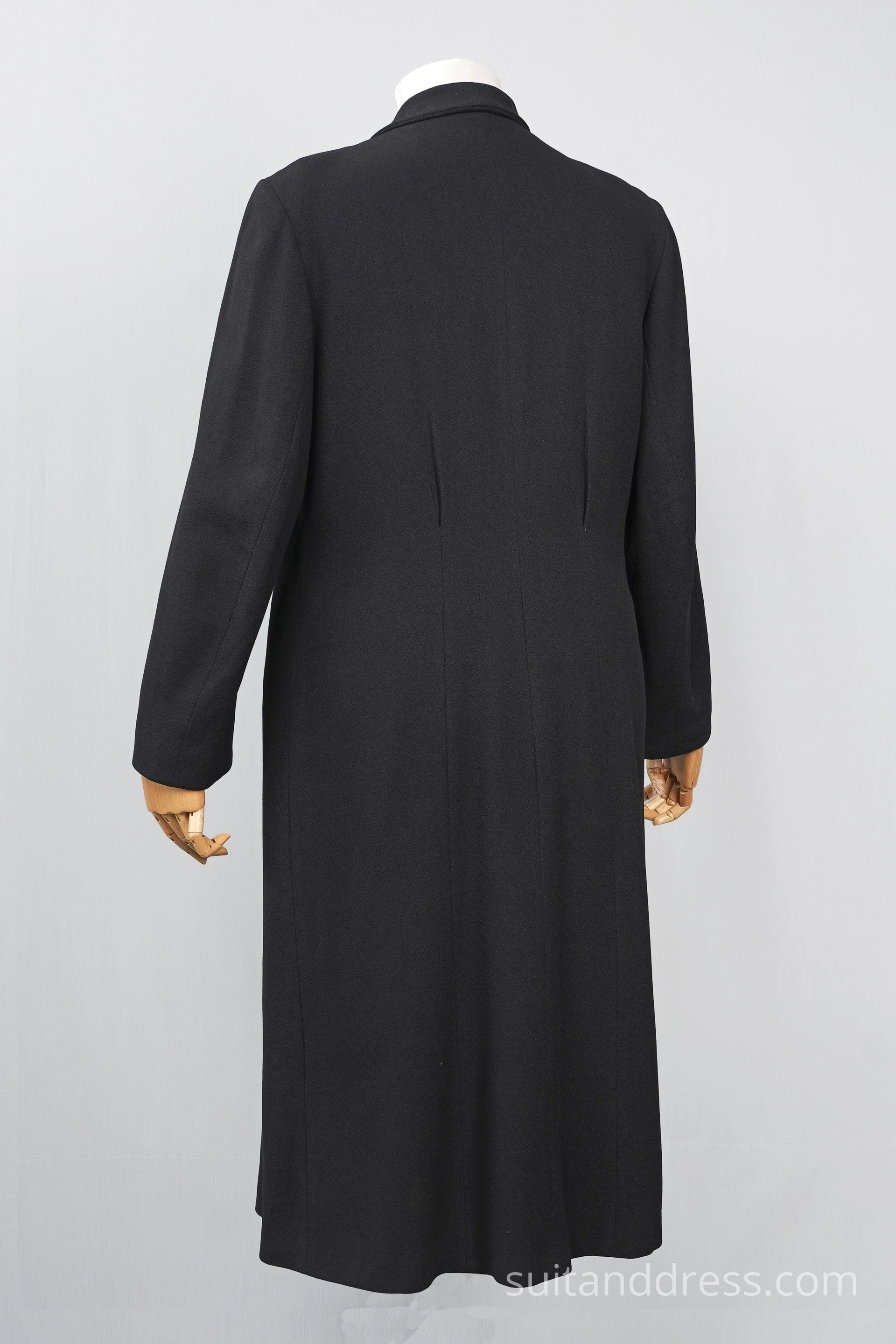 1940s black crepe trapunto ladies coat vintage costume rent Riga Latvia
