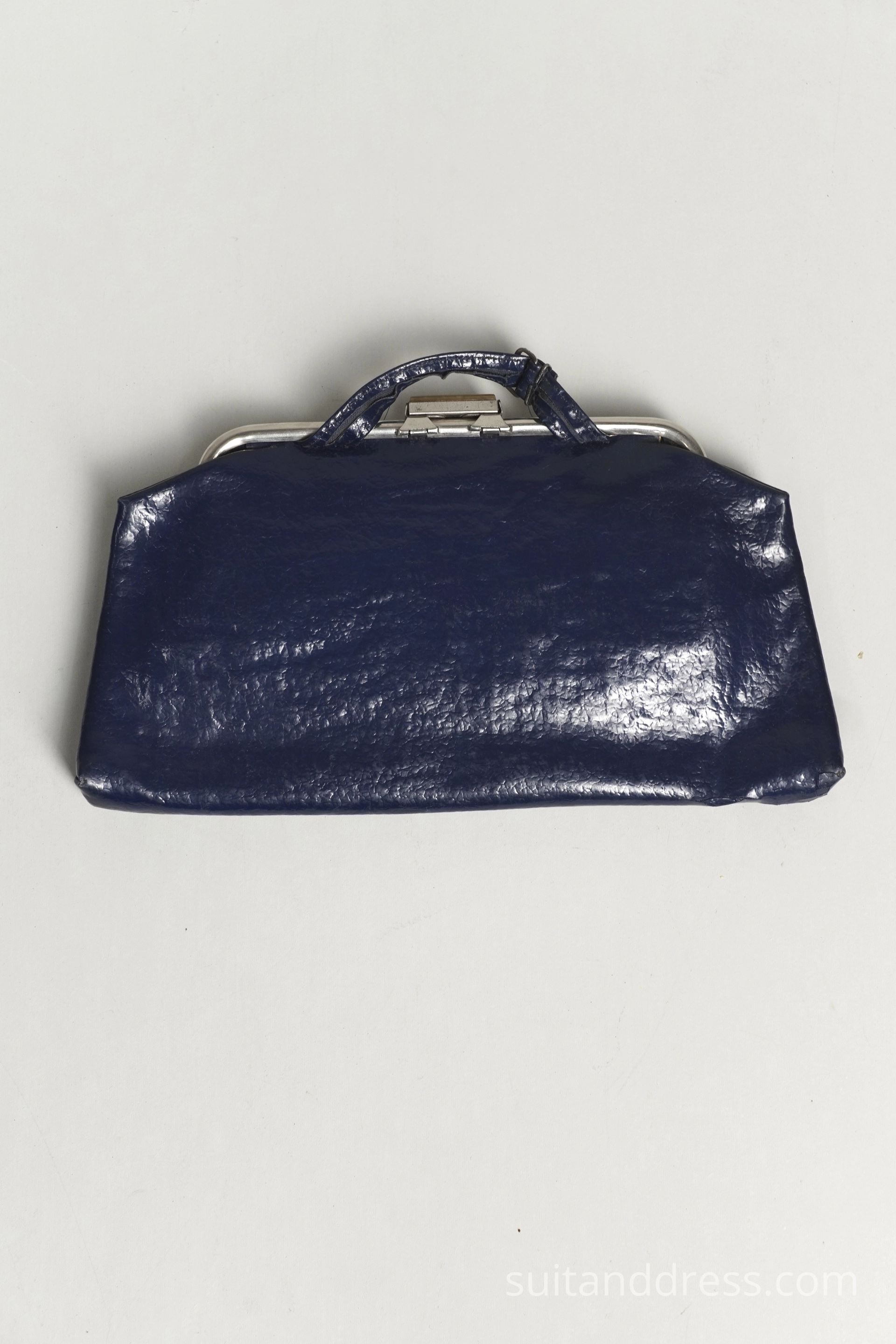 1940s patent leather clutch for rent