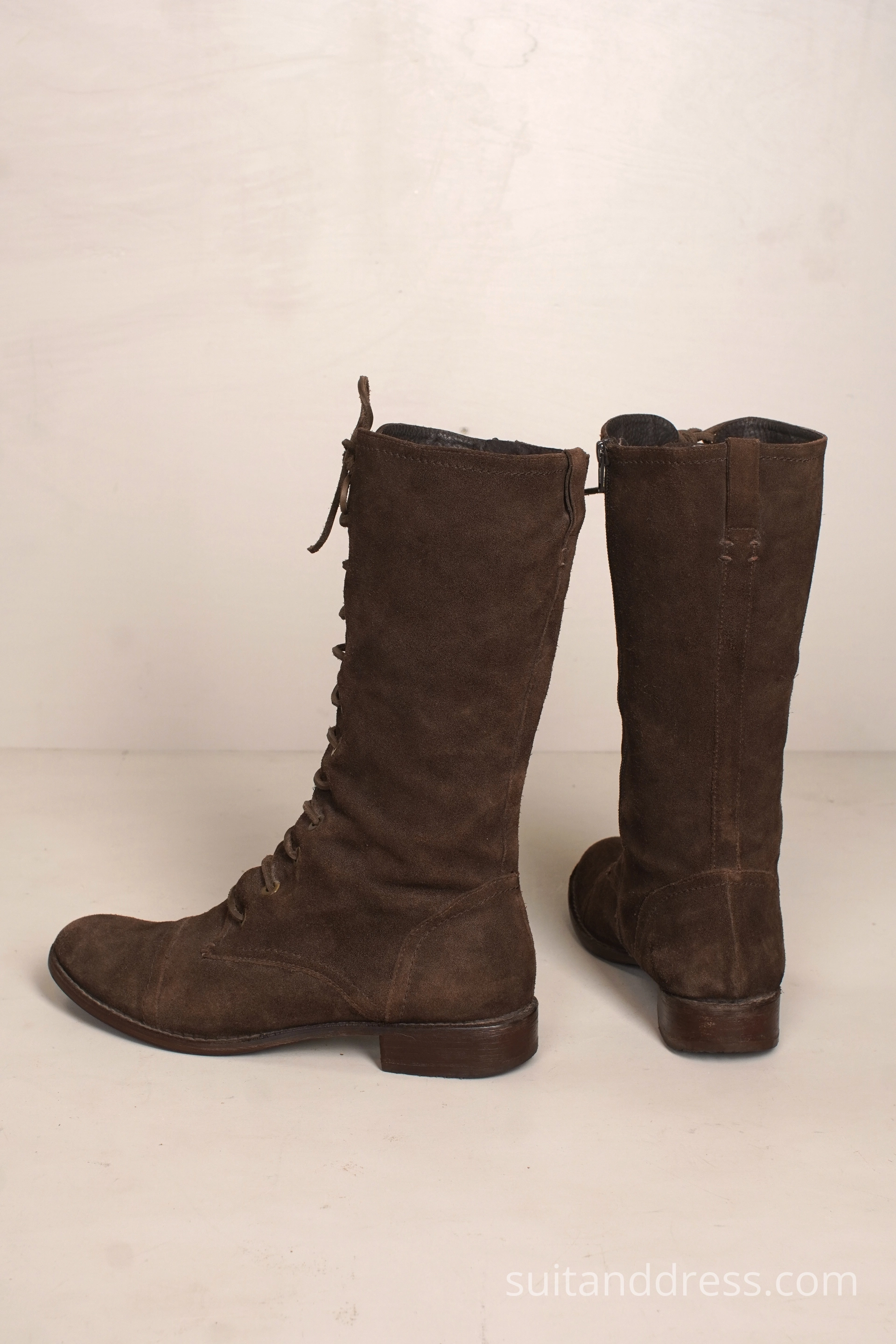 Tall unisex lace up boots vintage footwear costume rent Victorian Edwardian 