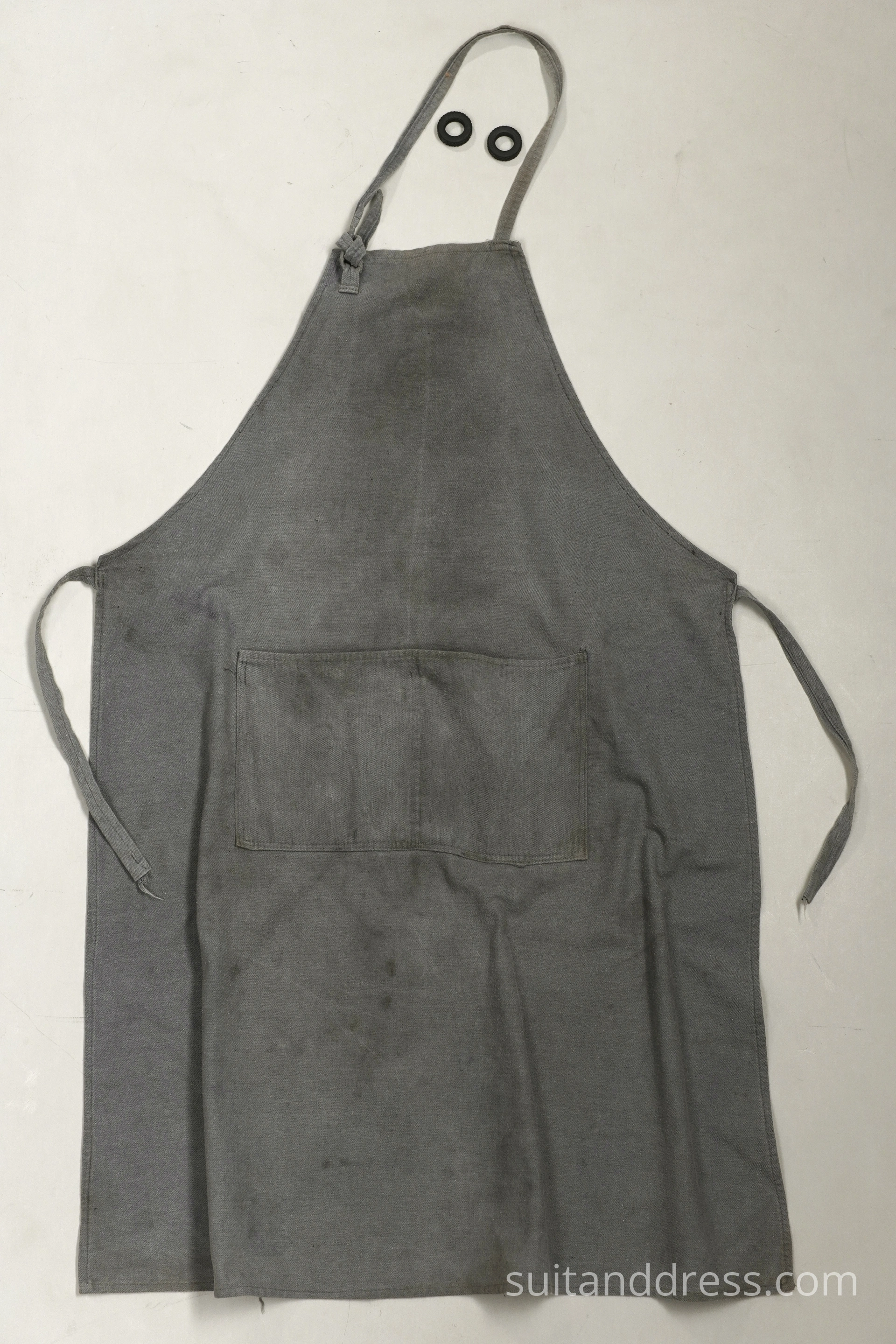 vintage cotton workwear apron gray