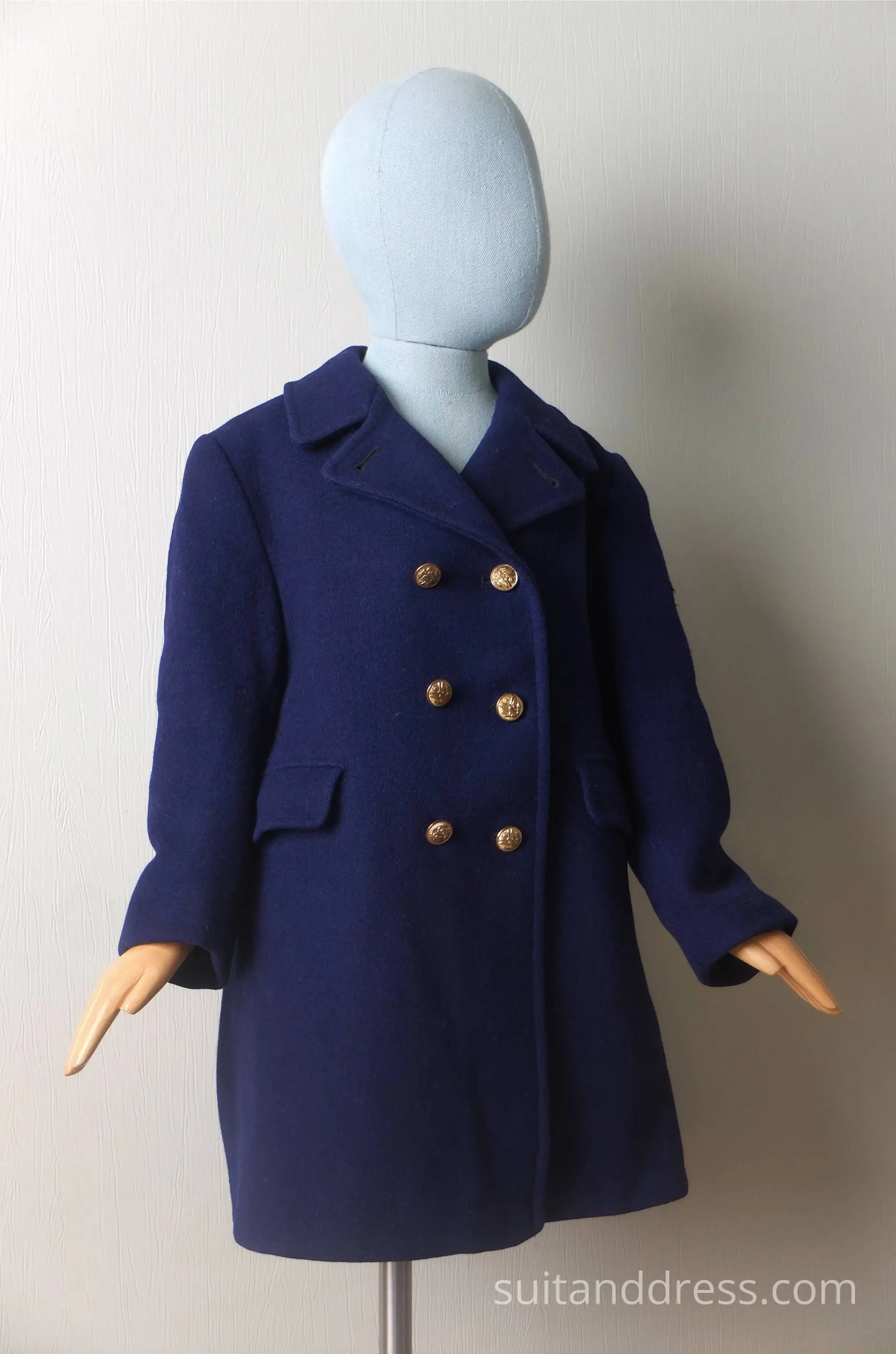 navy blue vintage wool coat for girl rental