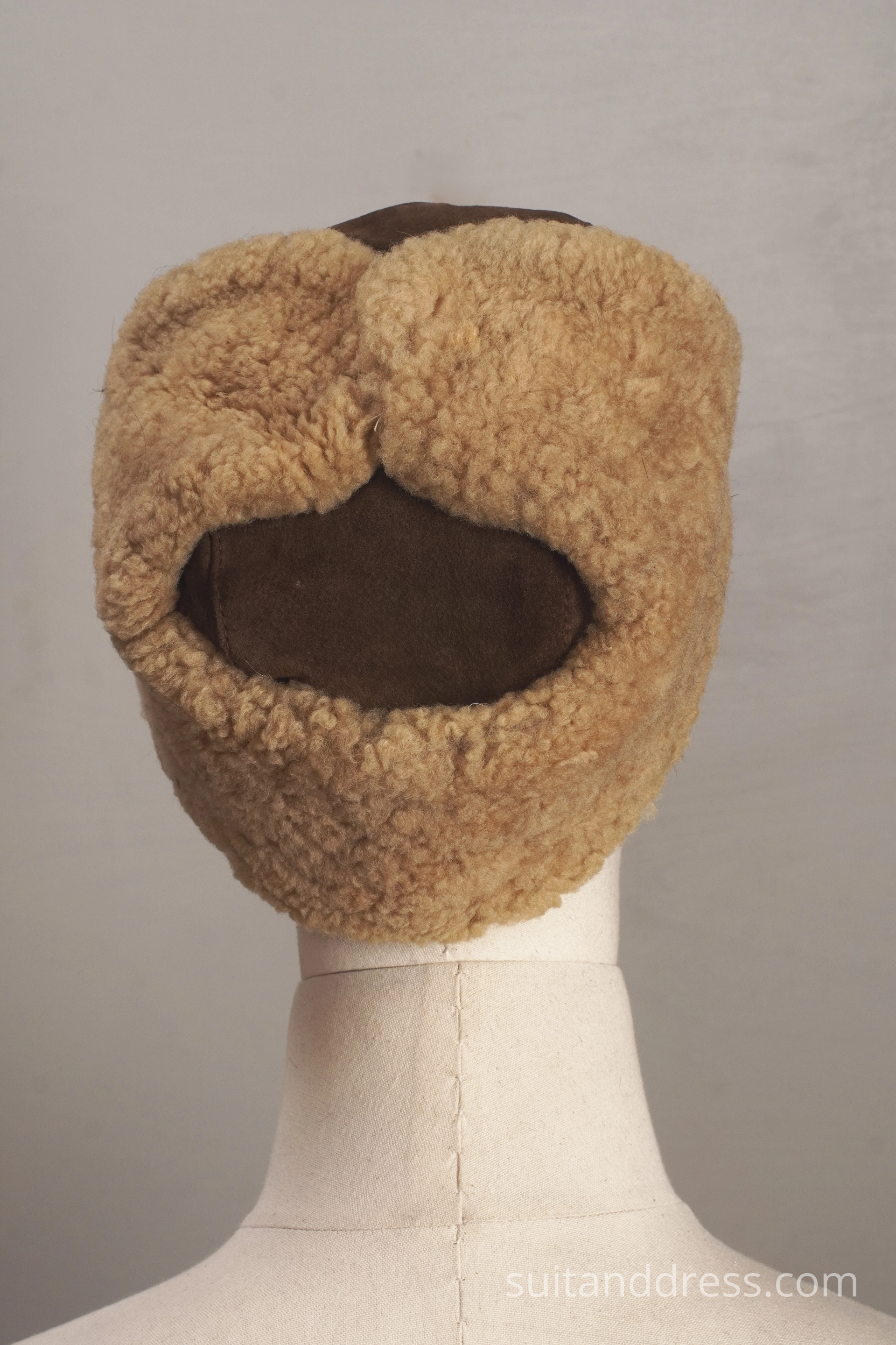 Vintage 1960s winter fur hat mens caps 1970s fashion