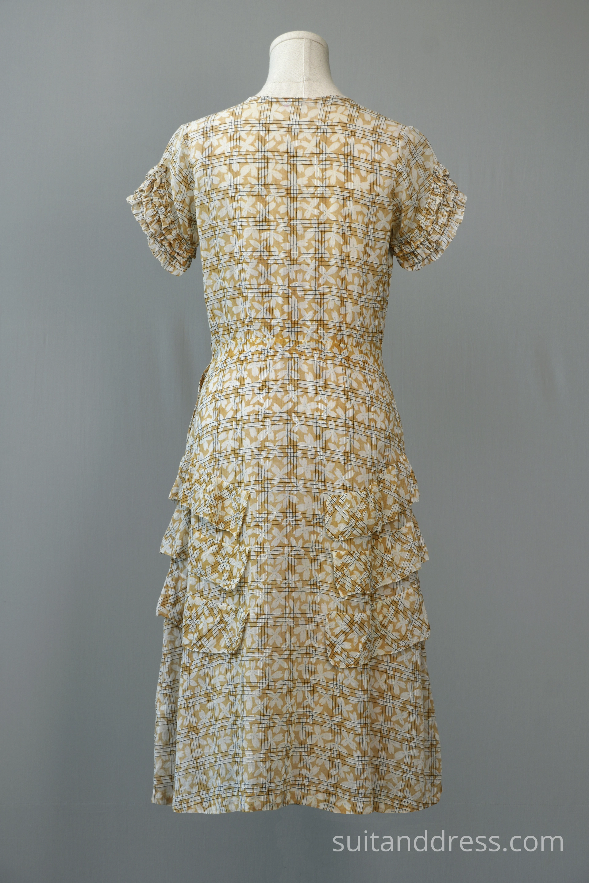 1930s cotton summer ruffle dress vintage costume hire rent for films in Riga Latvia
