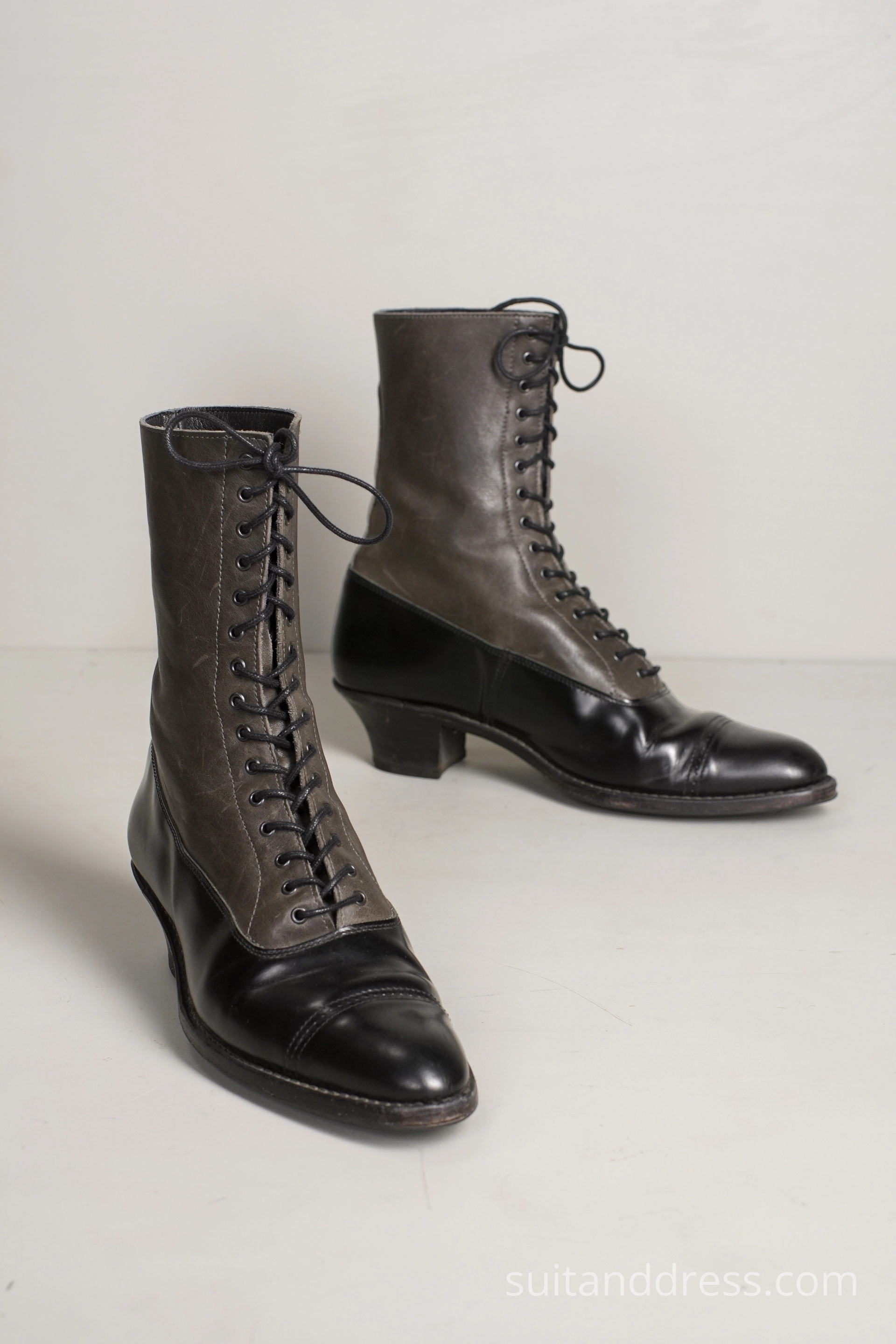 Edwardian lace up boots modern made replica