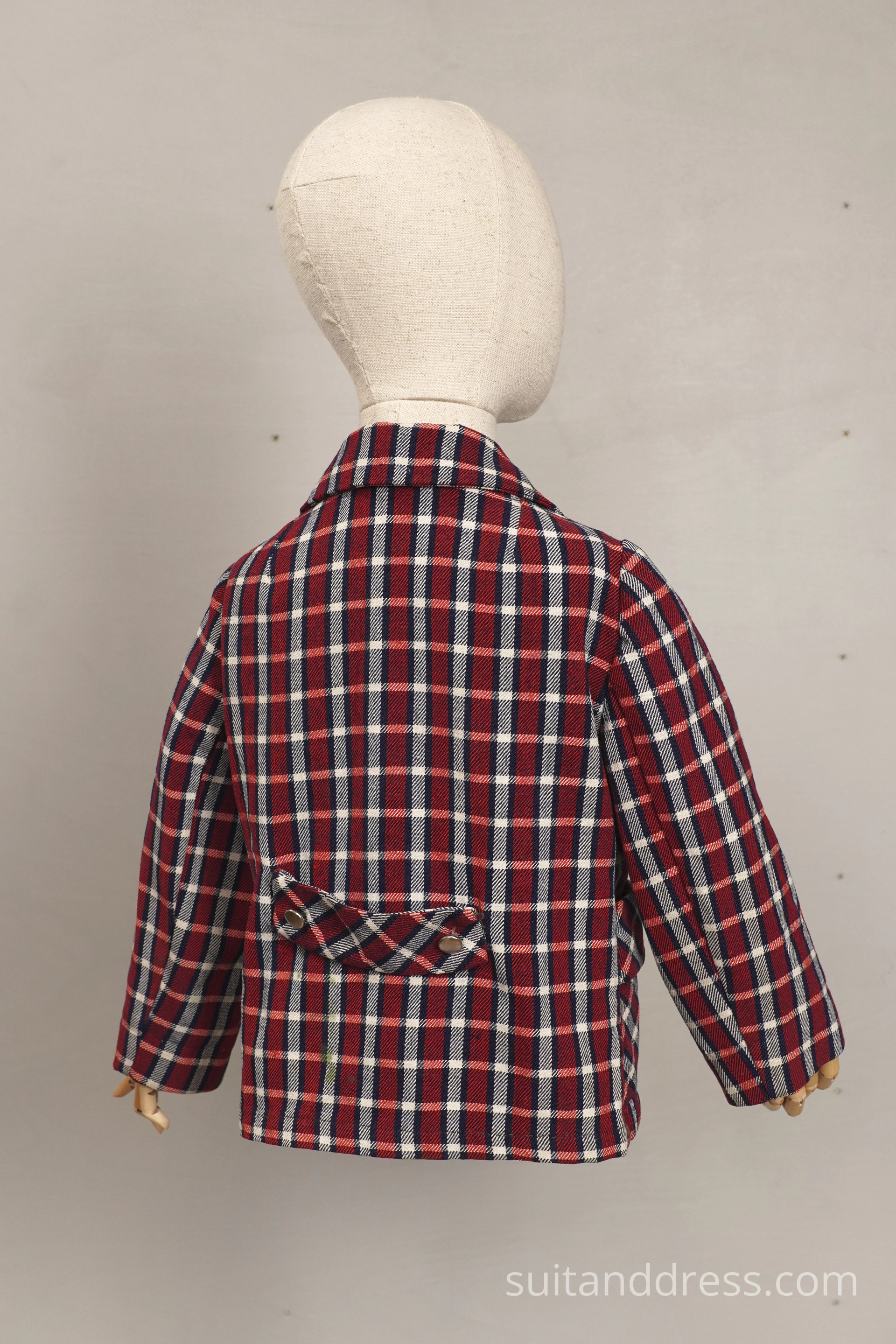 1970s boys plaid coat red costume rental