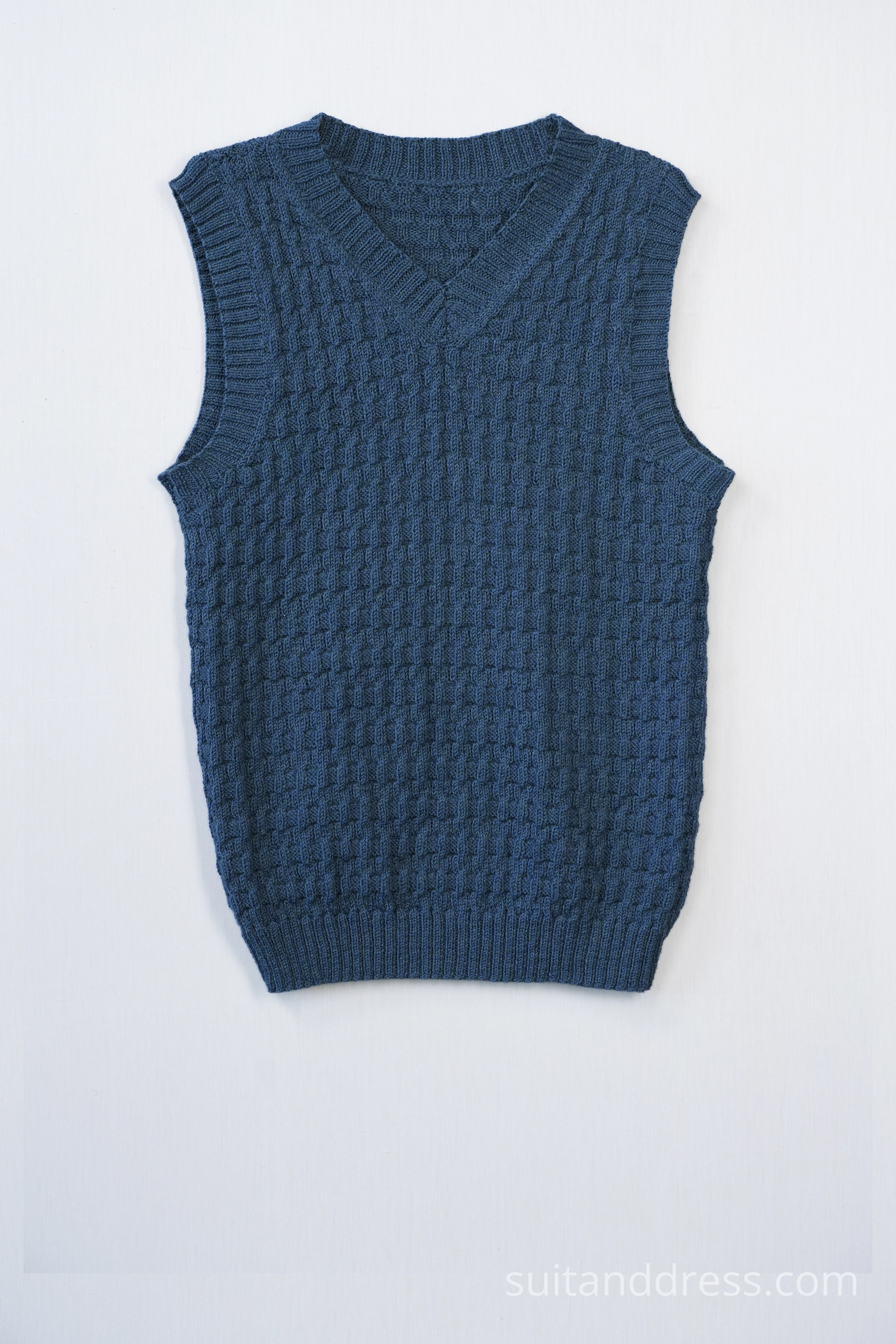 Hand knitted mens vest in teal vintage costume hire rent in Latvia Riga