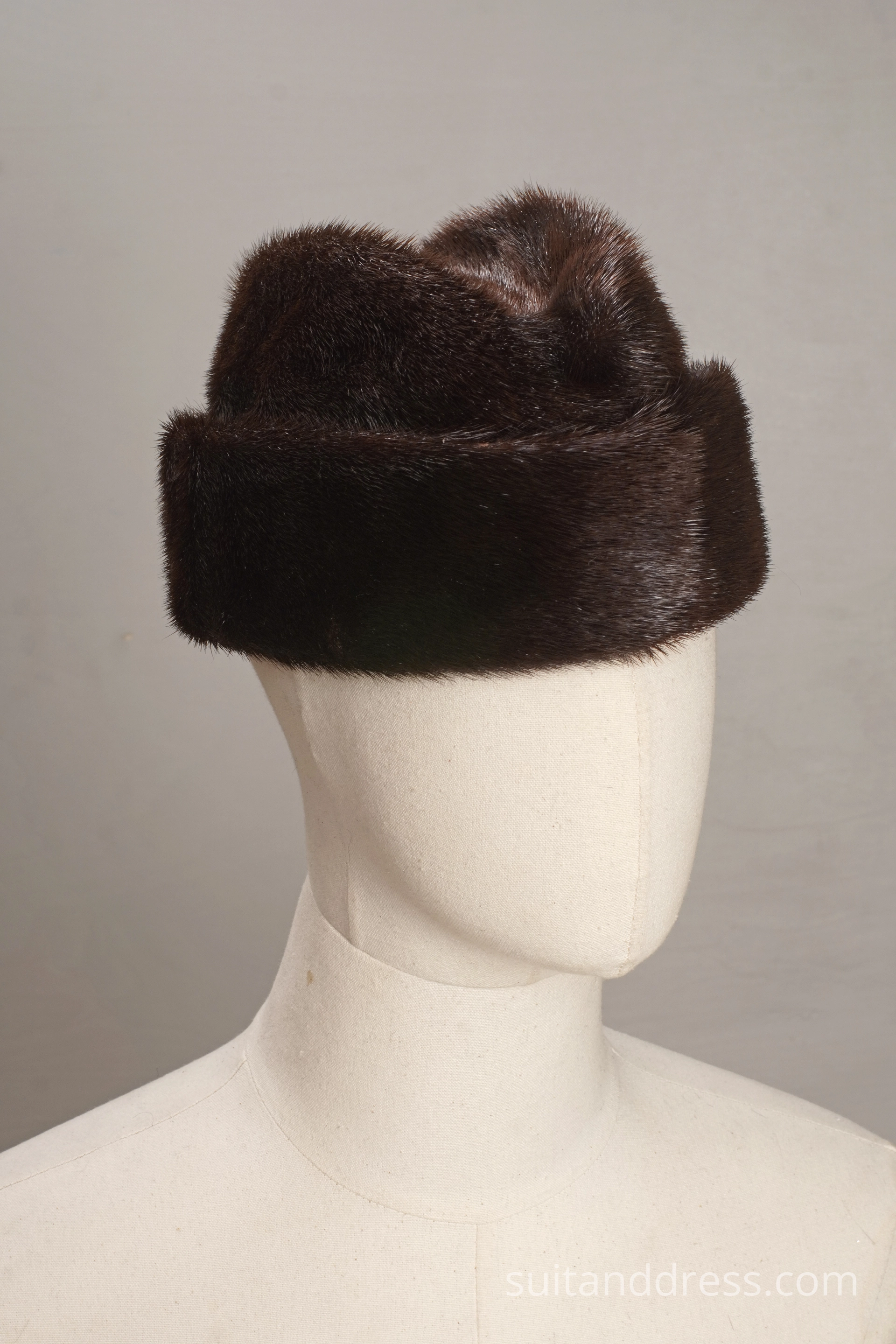 Vintage 1970s mens fur hat winter fashion men