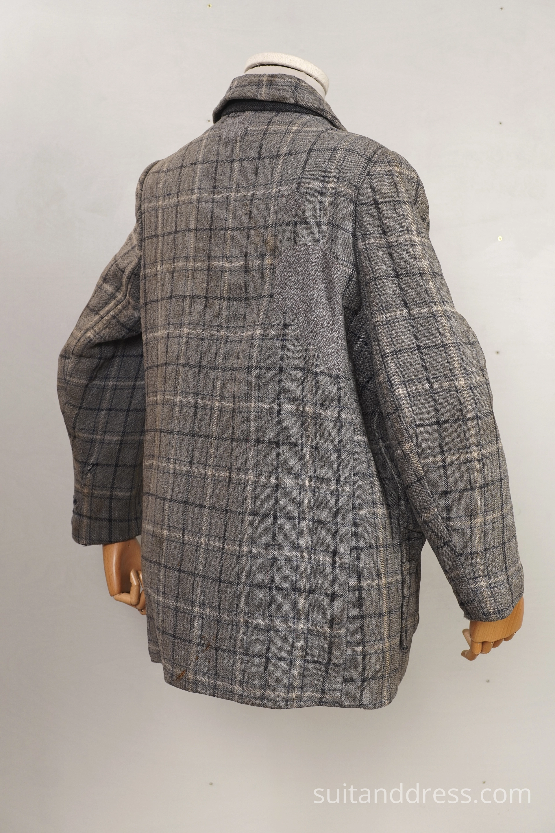 1940s poor, darned hand made coat