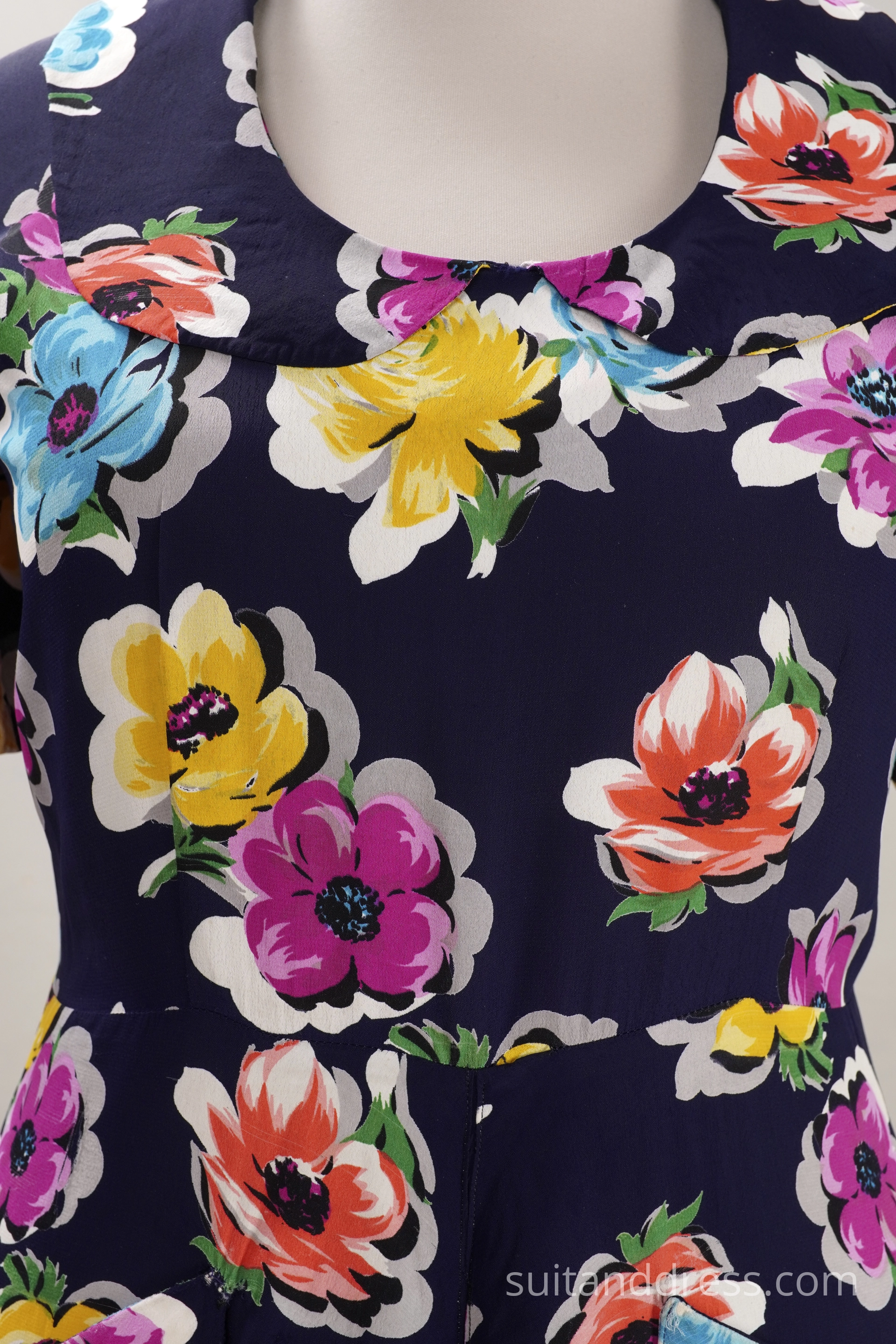 1930s silk floral dress for rent