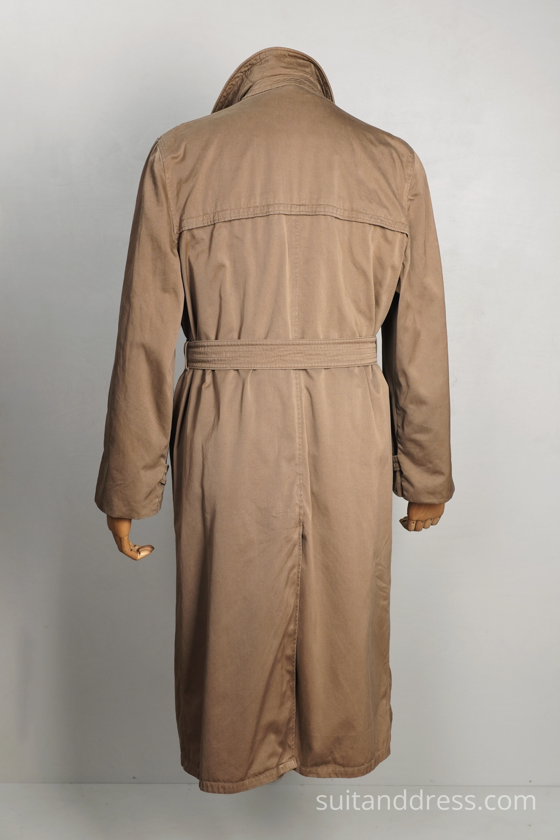 1940s 50s double breasted cotton gabardine trench coat  mid century mens style costume rent in Riga