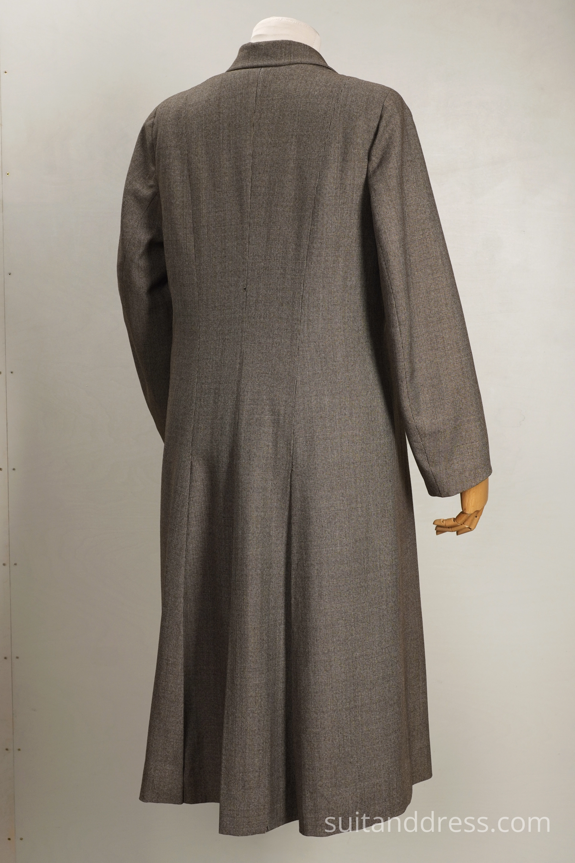 1950s simple wool coat brown trenchcoat postwar