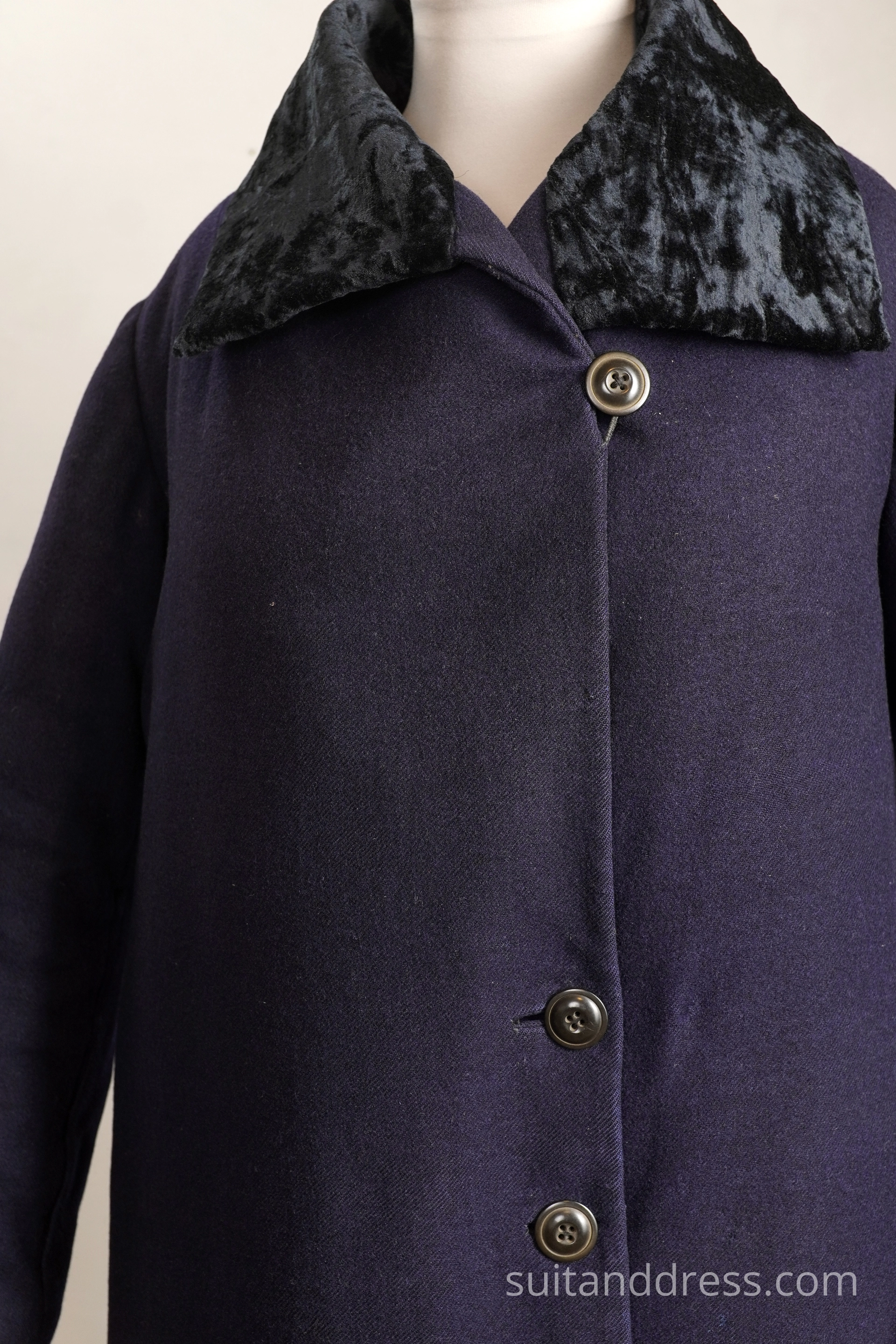 1920s winter coat plush collar